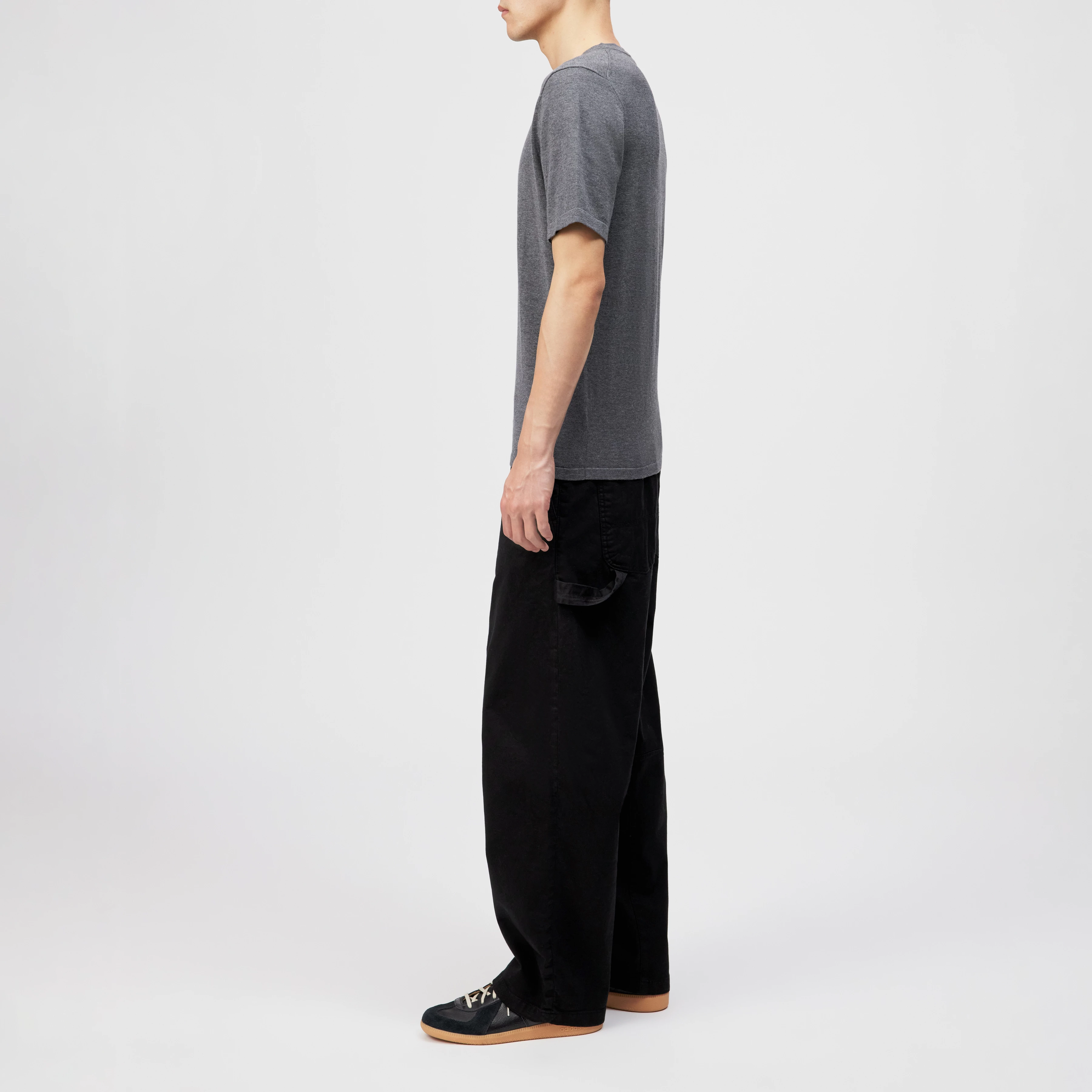 VALENTIN - T-shirt i merceriseret bomuld - men - grå - Seitenansicht