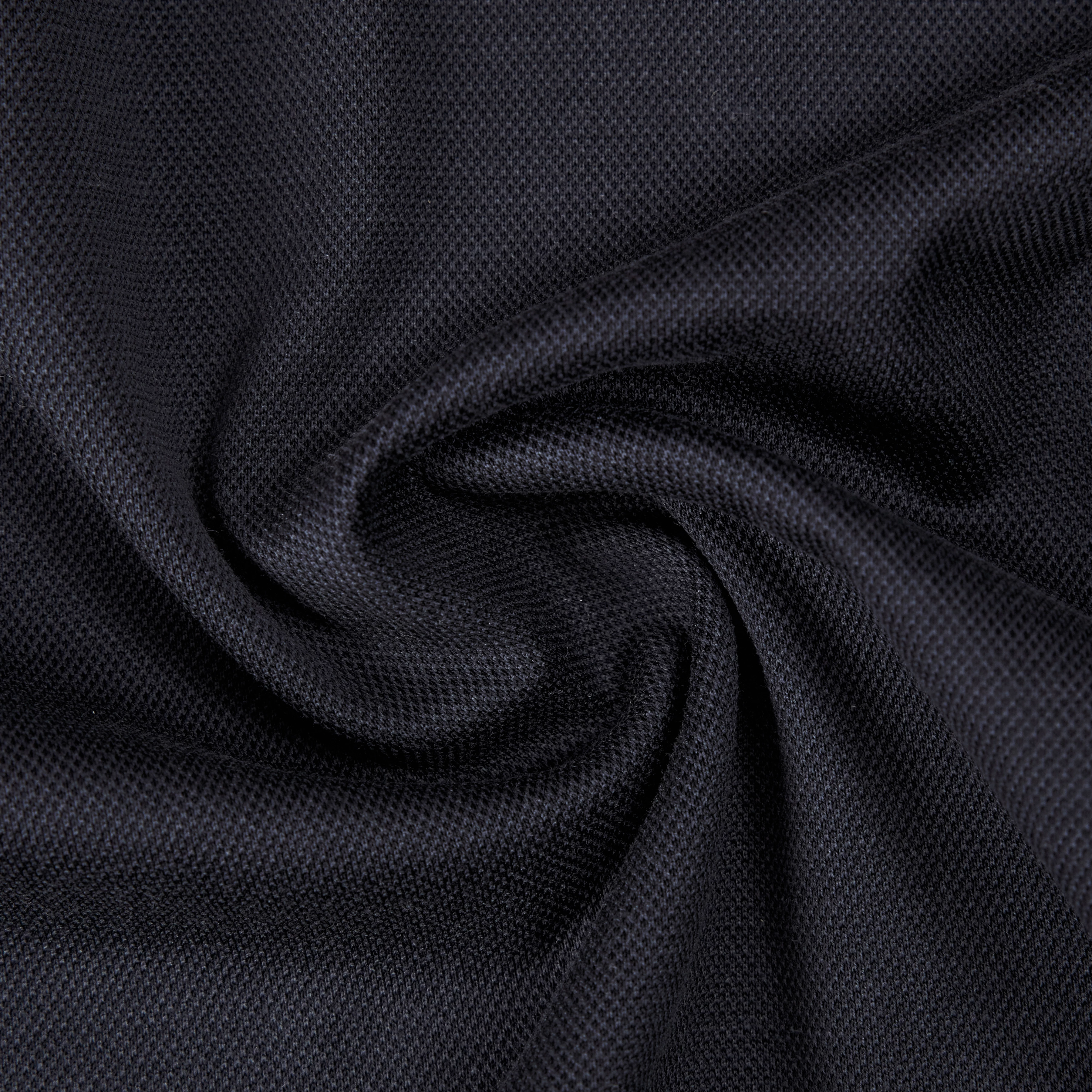 LOUIS - T-shirt with concealed button placket in lyocell-cotton blend - men - blue - Materialbild (B2C)