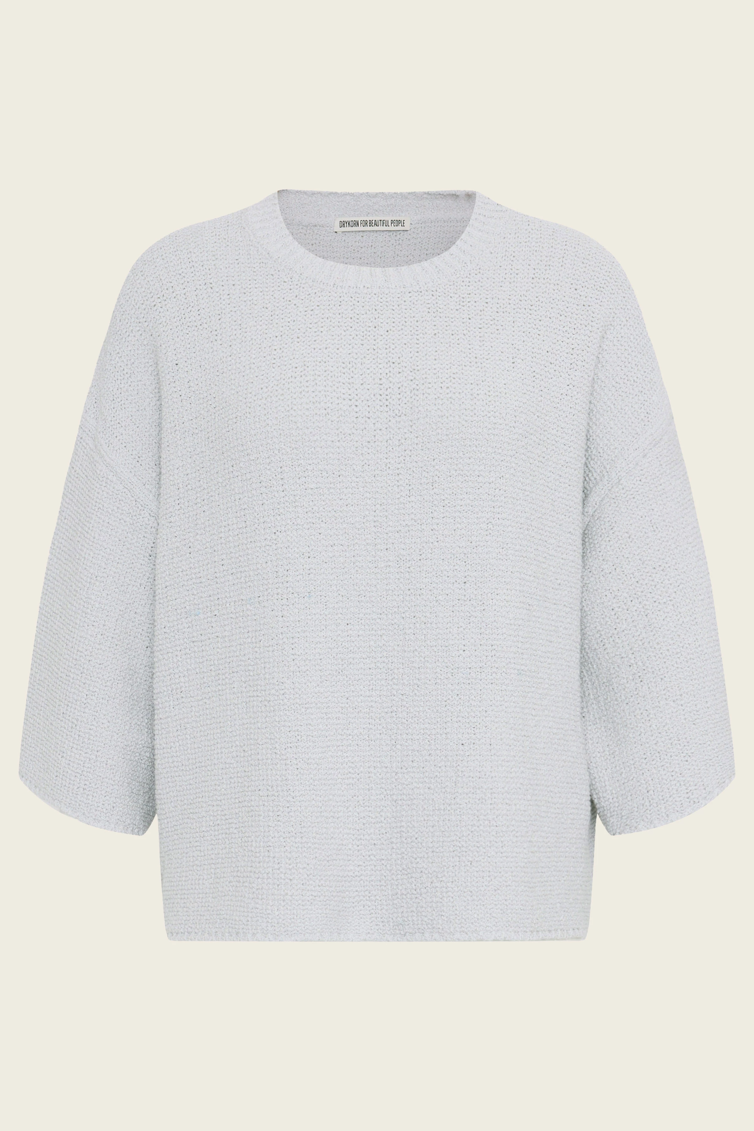 NILAY - Forkortet oversize strikket T-shirt - women - grå - Freisteller Frontansicht