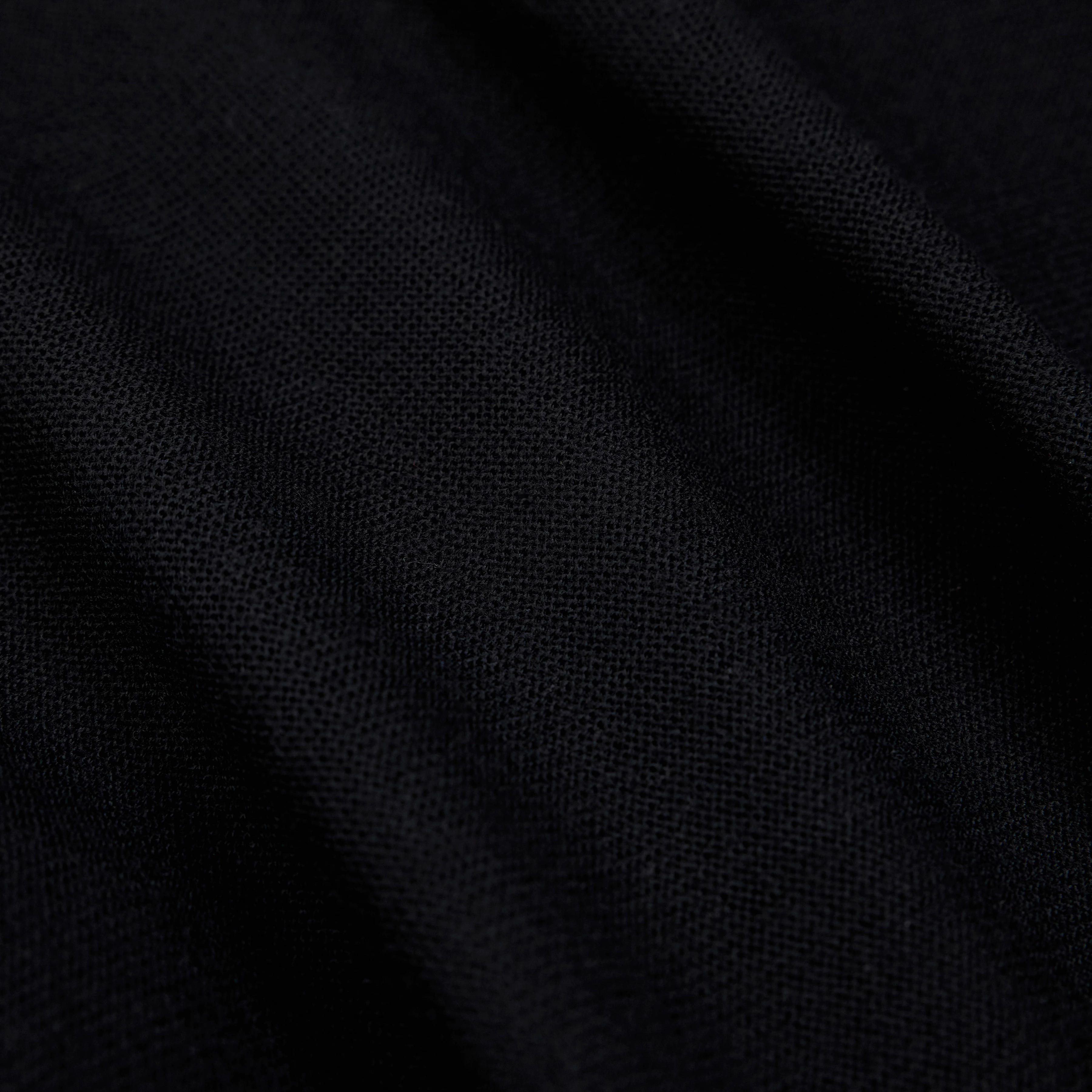 YUSUPHI - Oversized Minikleid in 100% Merinowolle - Damen - schwarz - Materialbild (B2C)