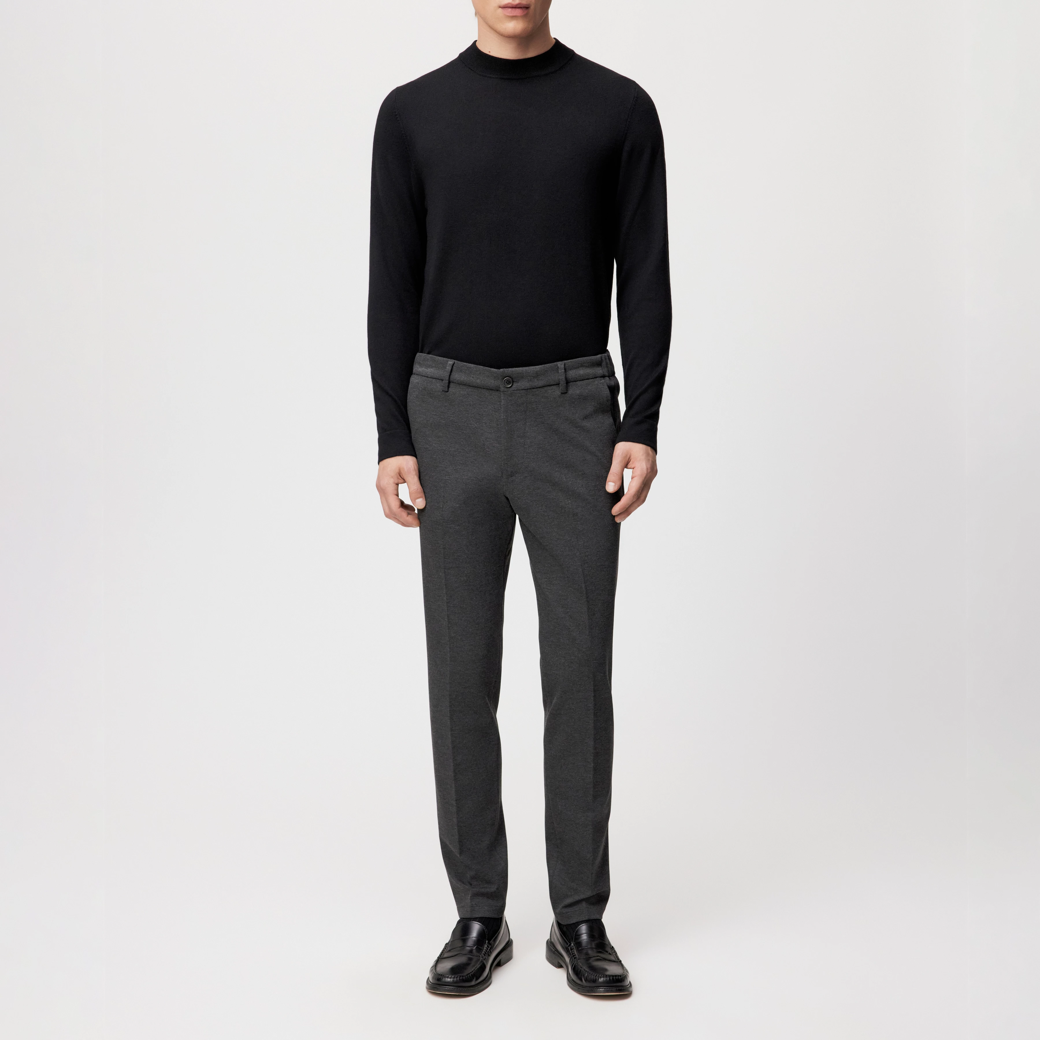 AJEND - Konfektionierte Hose in Jersey - Herren - grau - Ganzkörper-Frontansicht