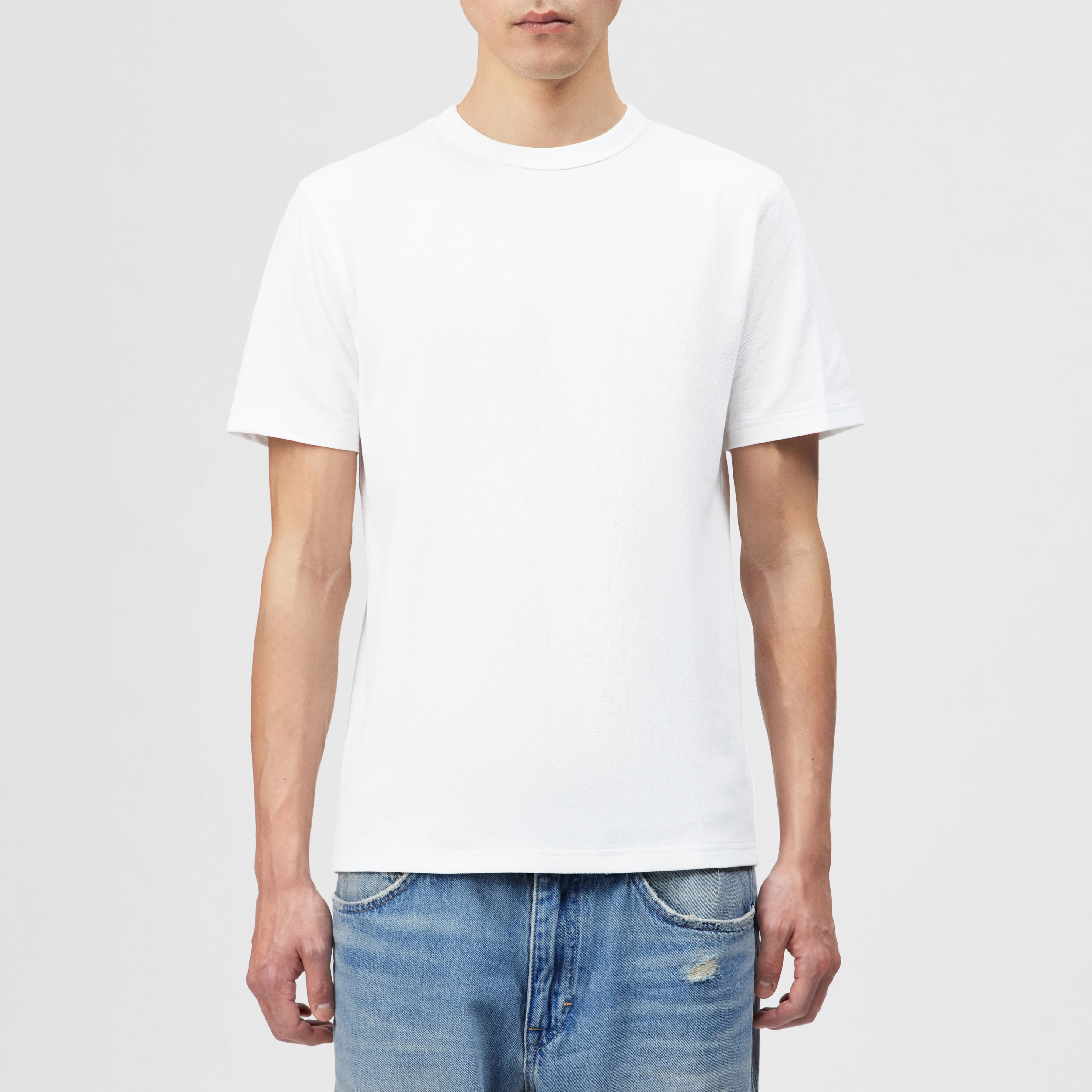 JULIENO - Slim Fit T-shirt in lightweight cotton jersey - men - white - Frontansicht