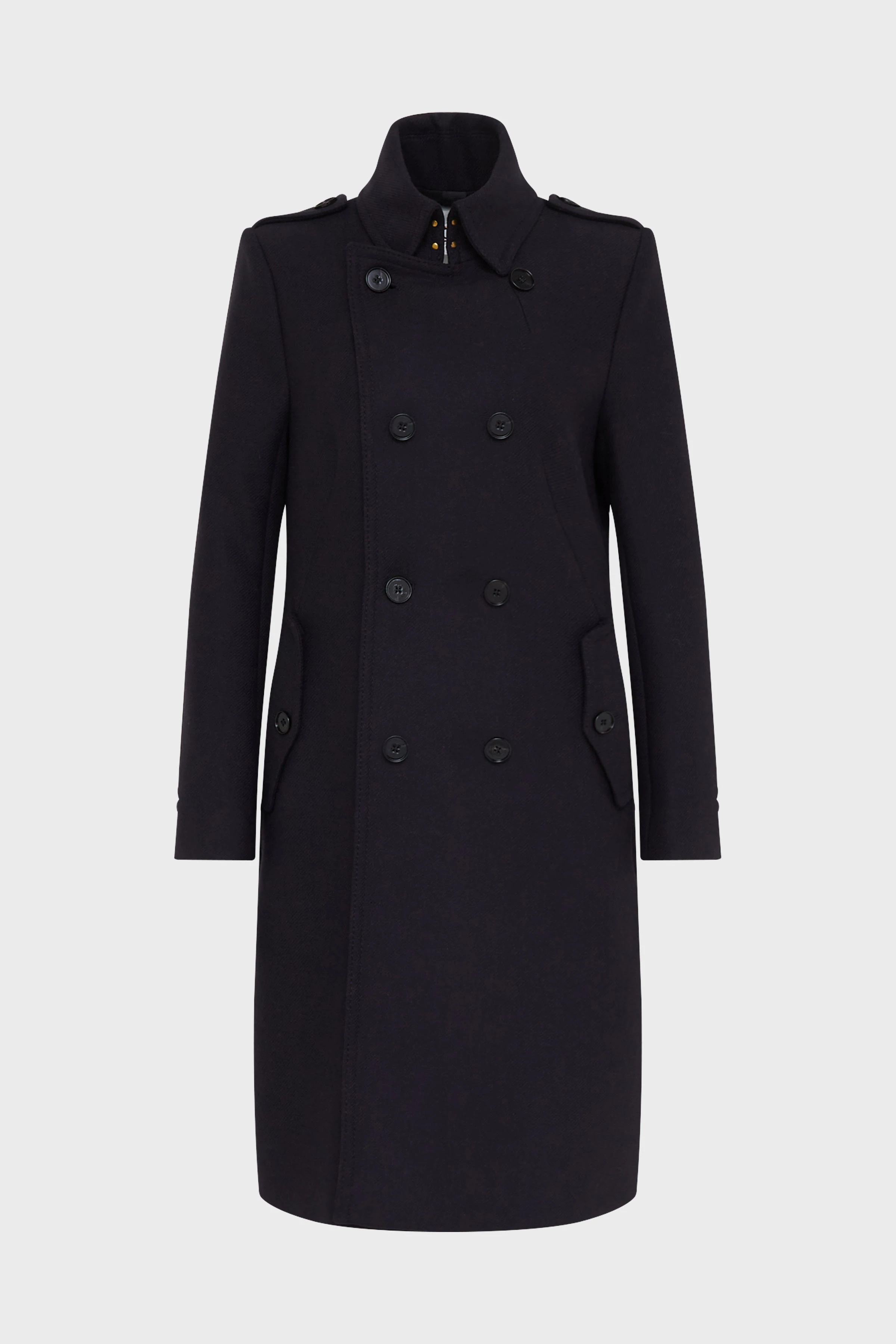 HARLESTON - uniform coat in wool mix - women - blue - Freisteller Frontansicht