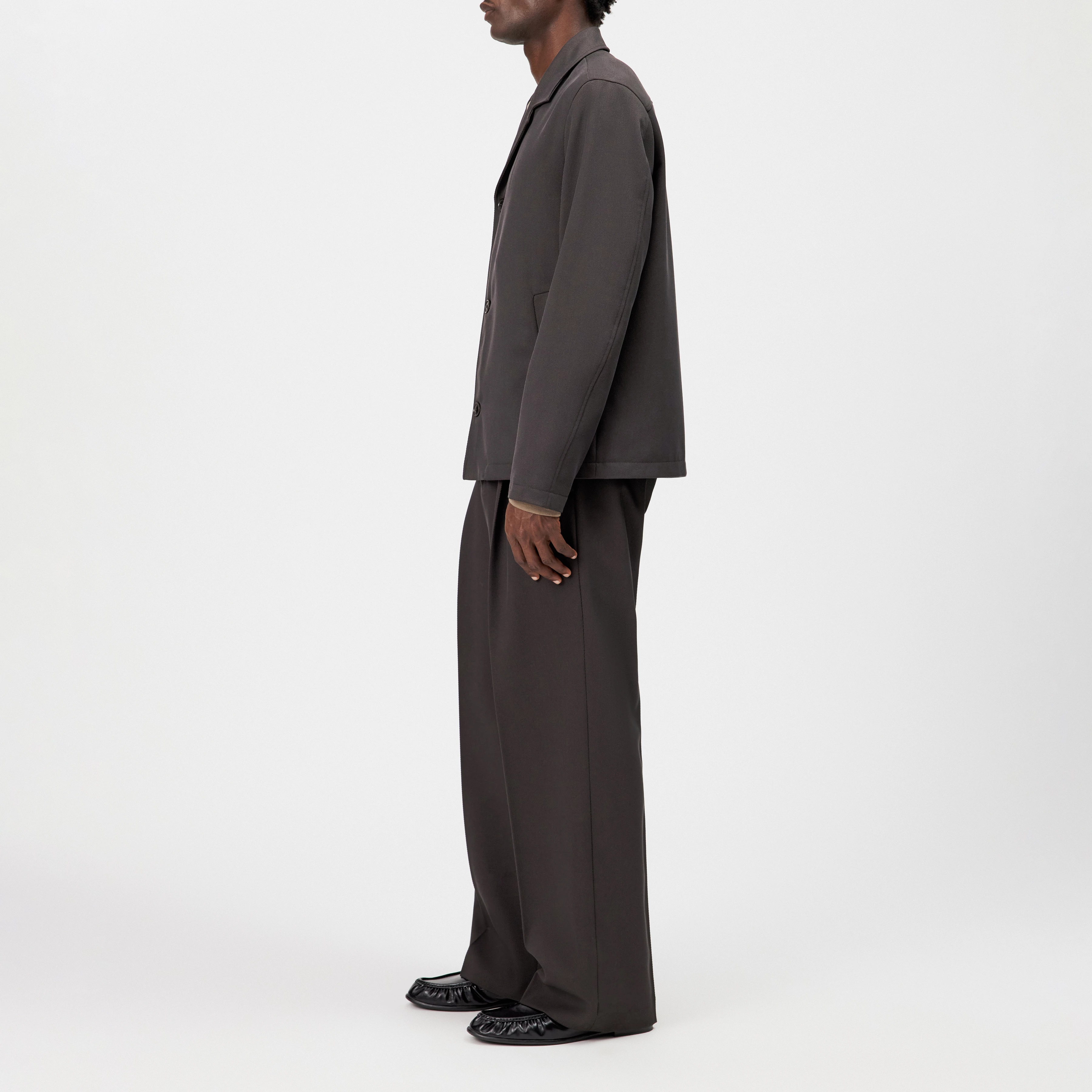 LOUVIN - Regular Fit Twill Jacket - men - brown - Seitenansicht