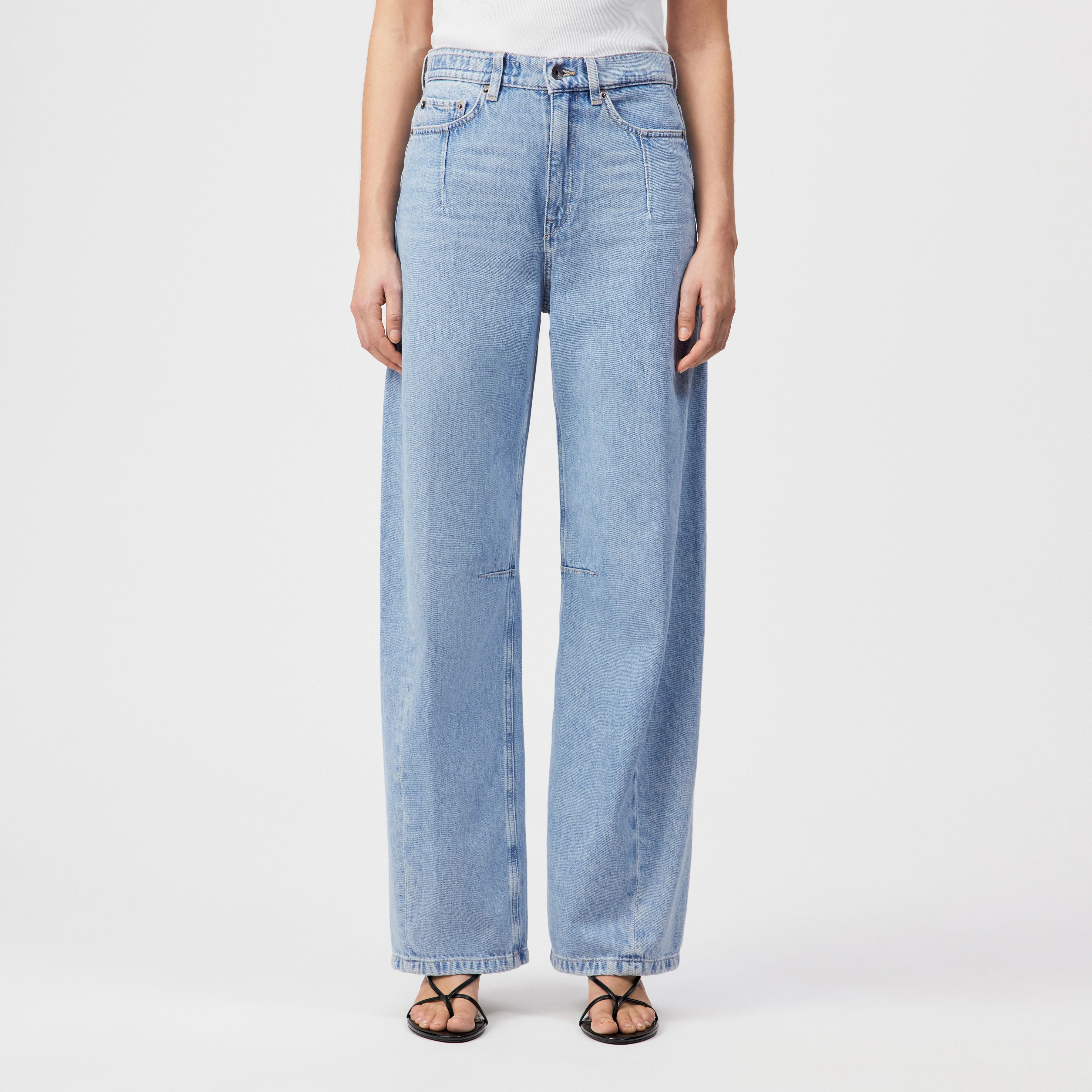 LIABLE - Relaxed Fit buks i blødt denim - women - blå - Frontansicht