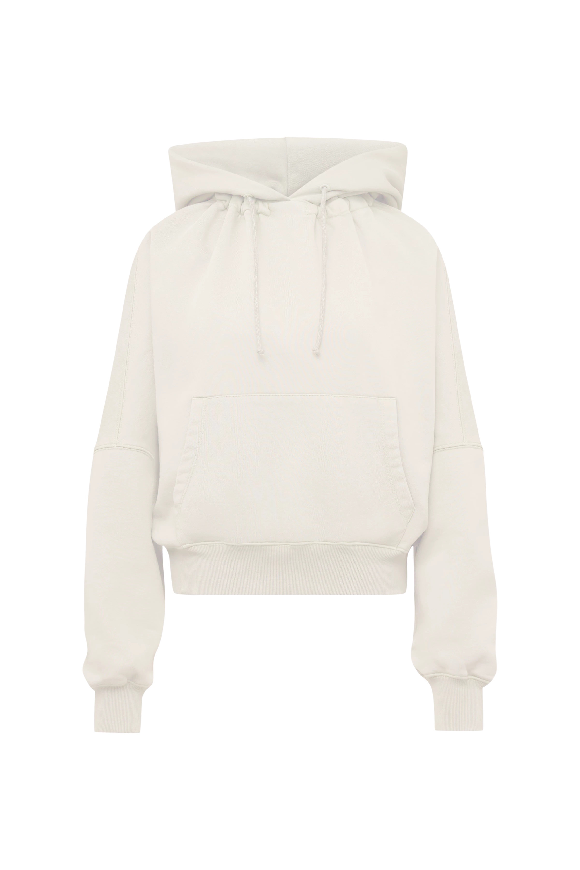 NELVA_P4 - Oversized pure cotton hoodie - women - off white - Freisteller Frontansicht