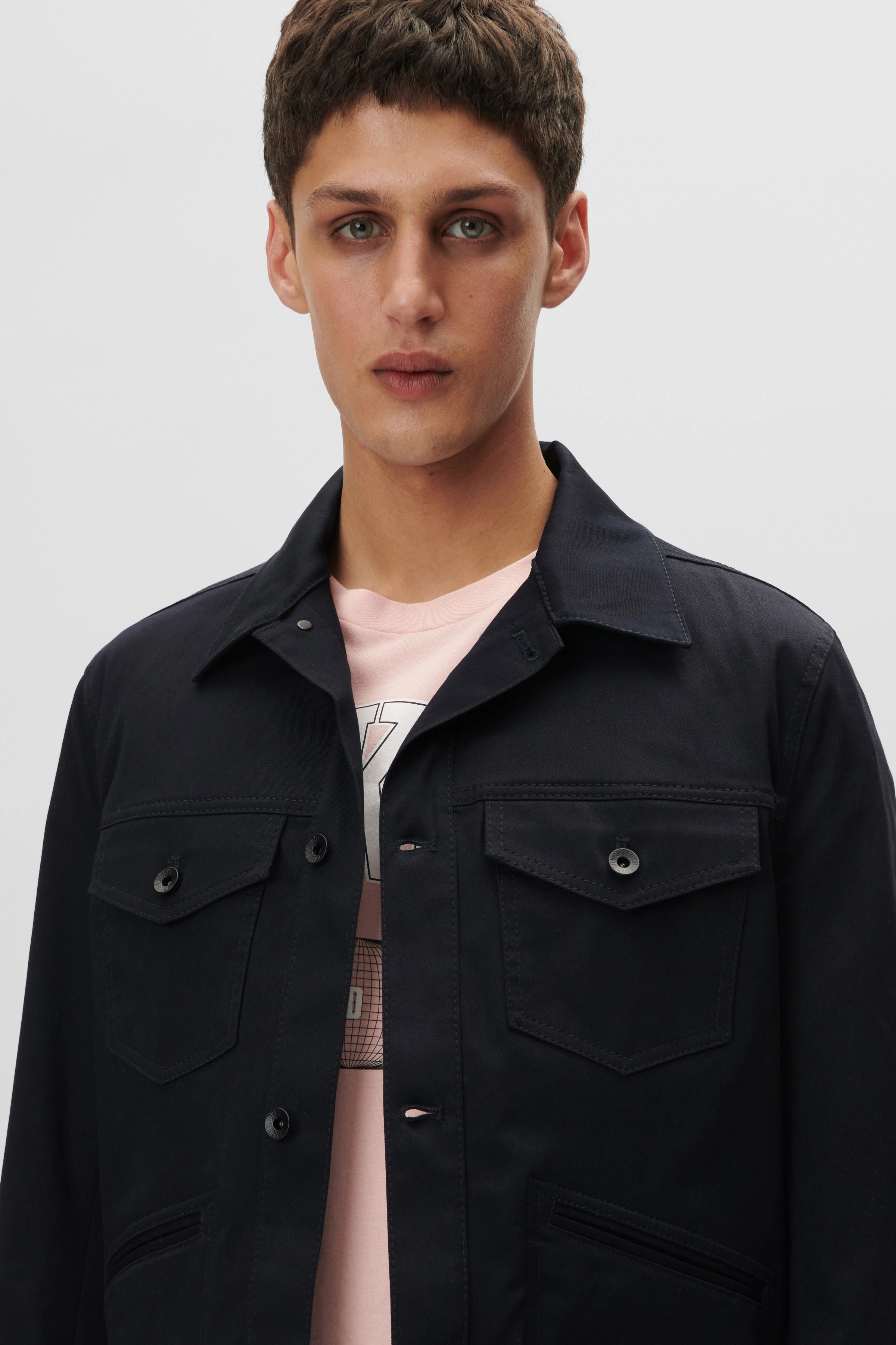 DULL - Truckerjacket - Herren - blau - Frontansicht