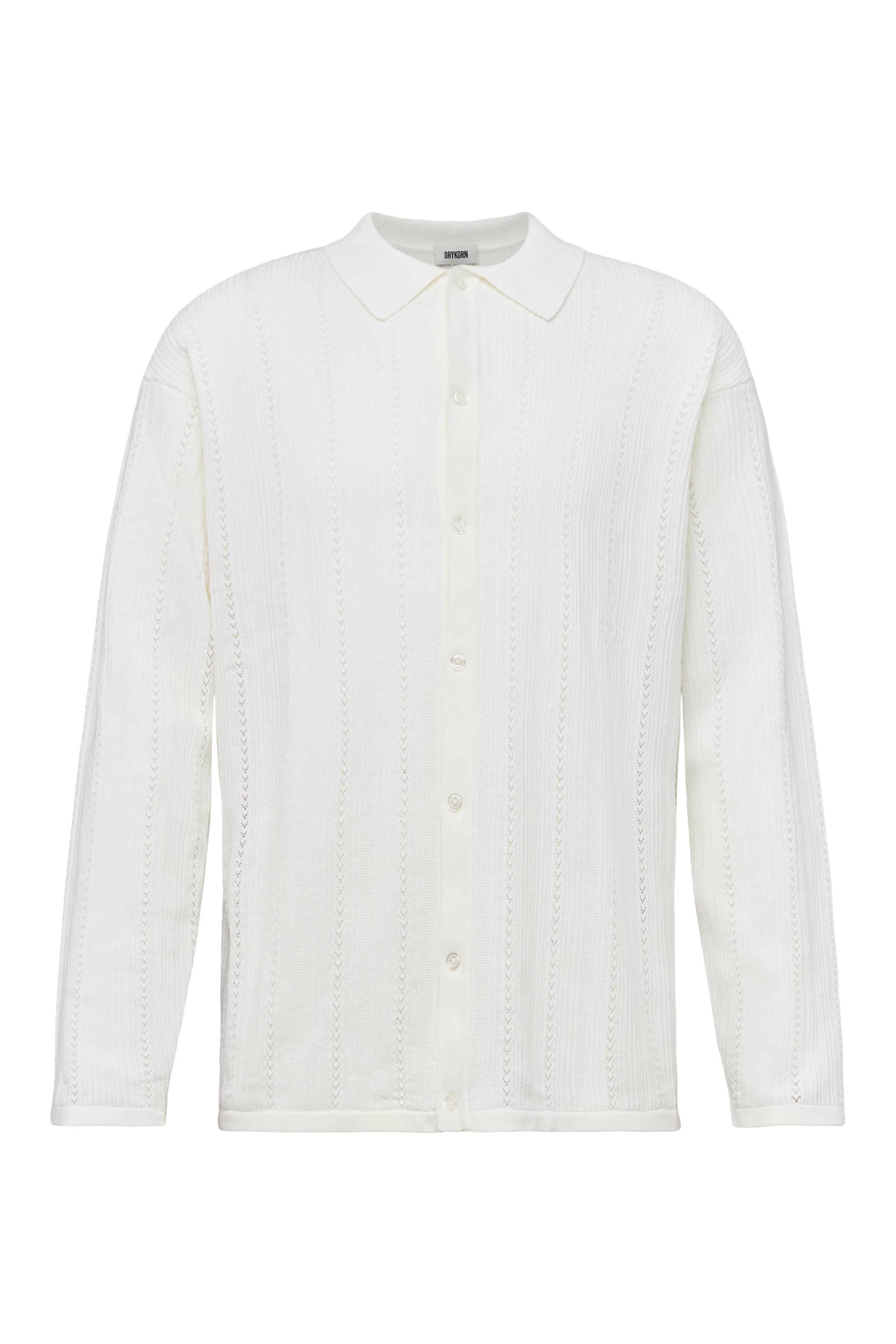 EMILIAS - Regular fit cotton polo - men - off white - Freisteller Frontansicht