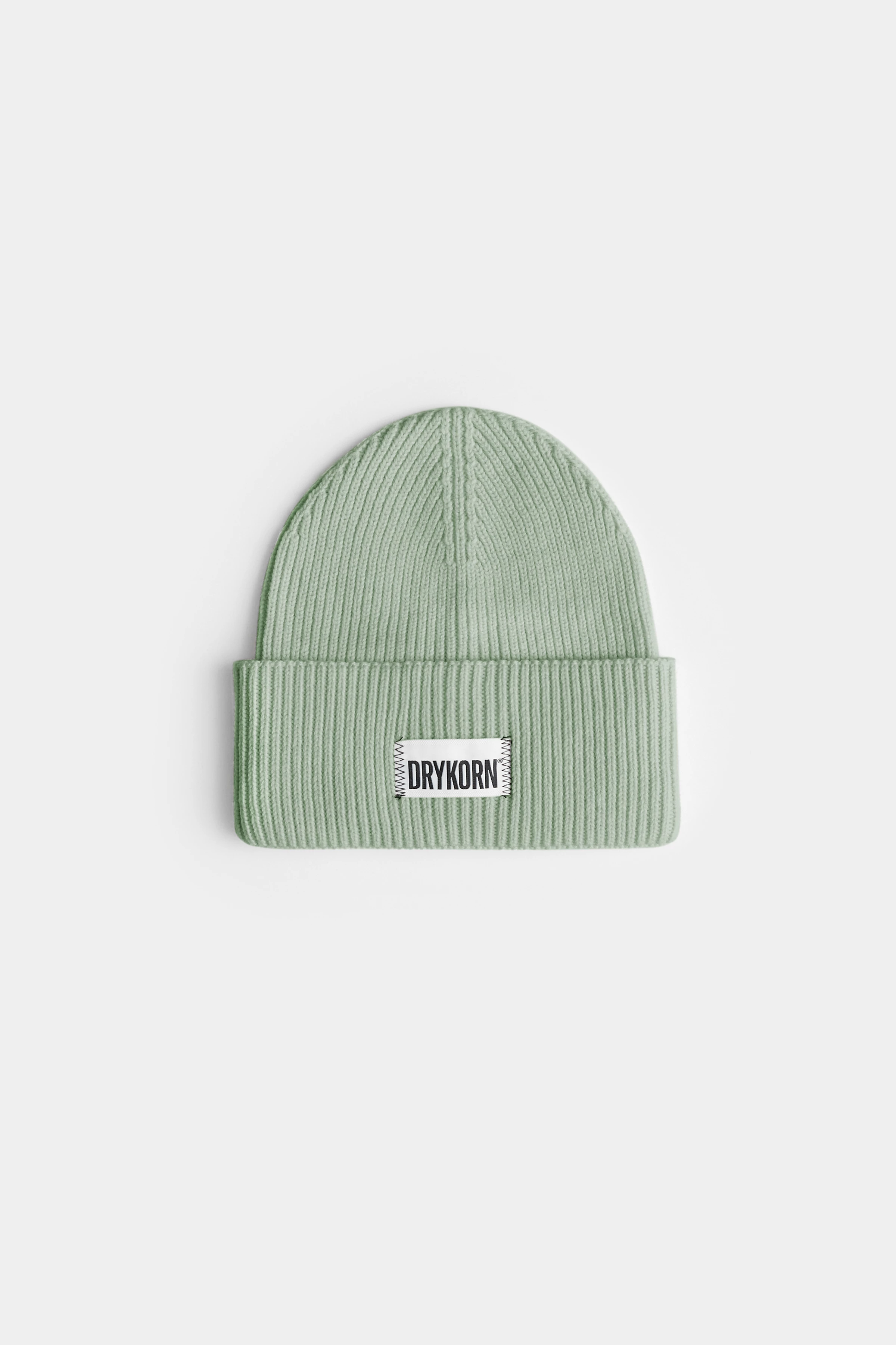 LOAH - Knitted beanie made of blended cotton - unisex - green - Freisteller Frontansicht