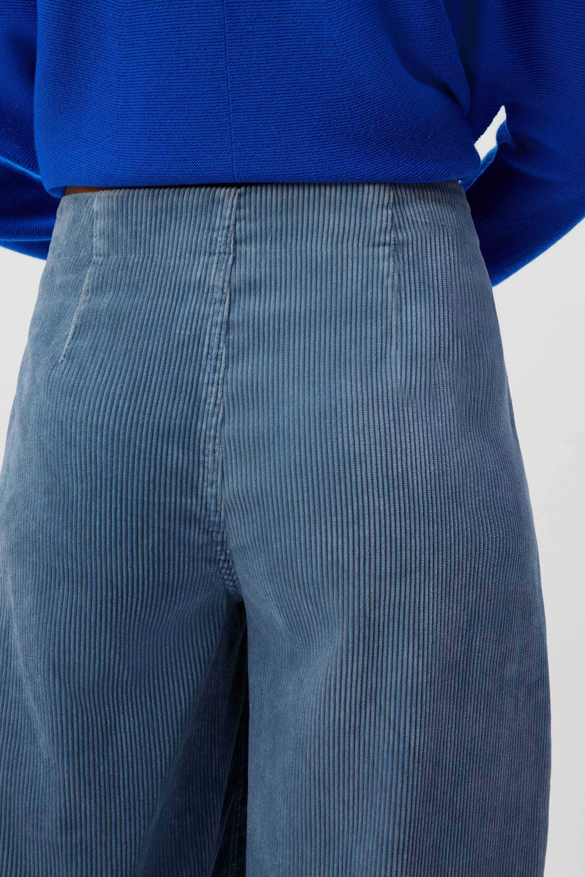 SEAL - corduroy broek met pijp - dames - blauw - Seitenansicht