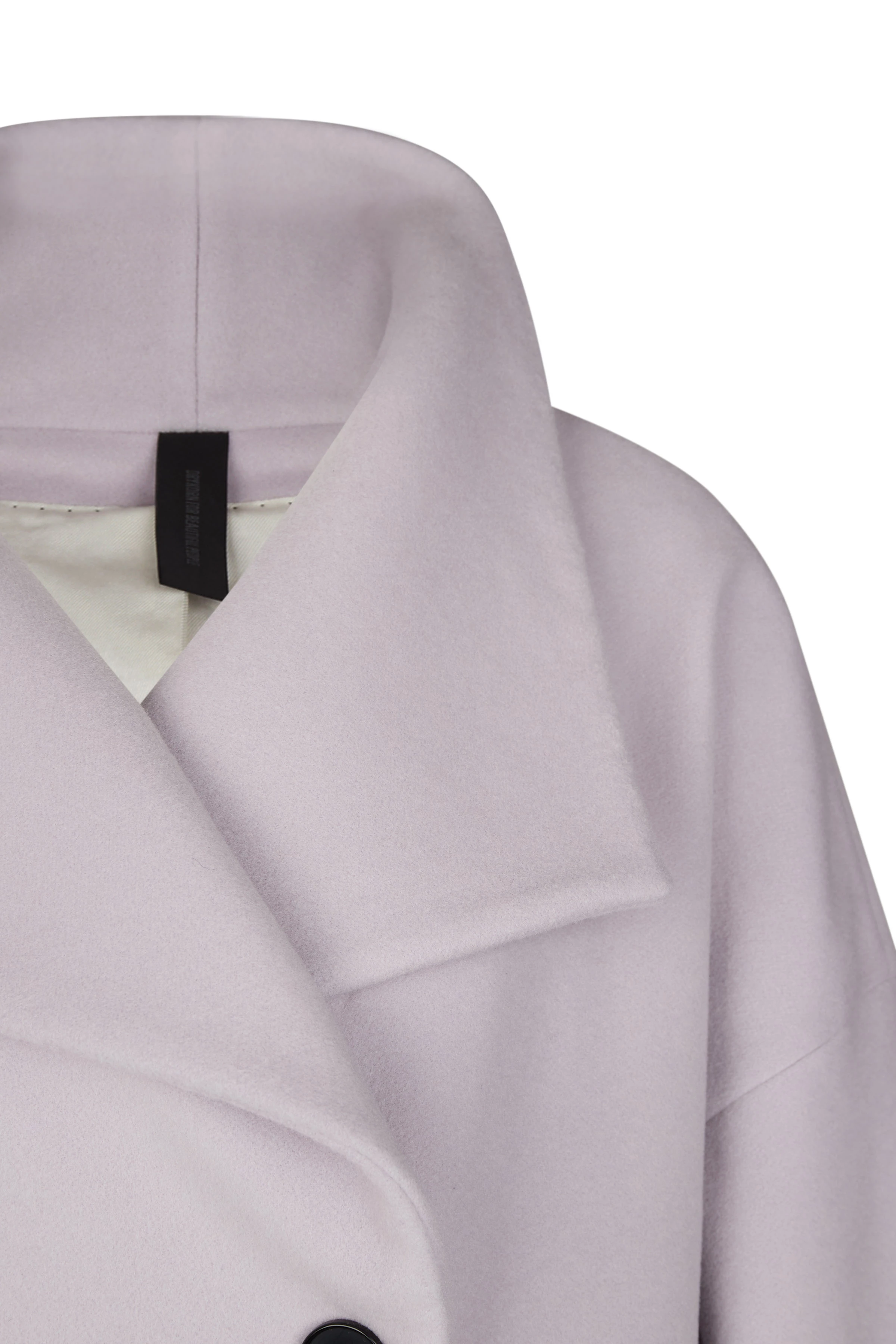 THEYDON - oversized Mantel in Wollflausch - Damen - lila - Freisteller Detailansicht