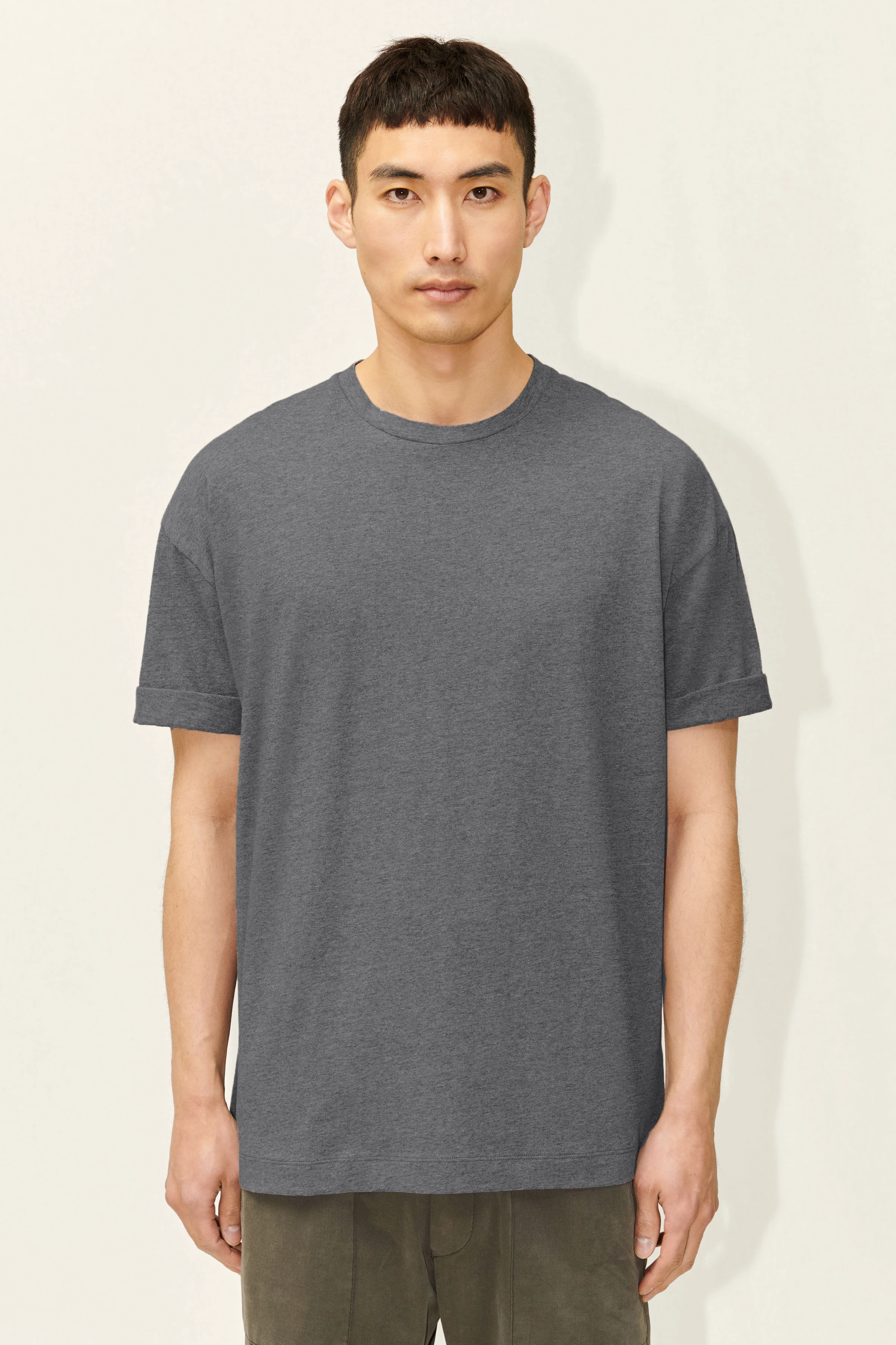 THILO - relaxed fit cotton T-Shirt - men - grey - Frontansicht