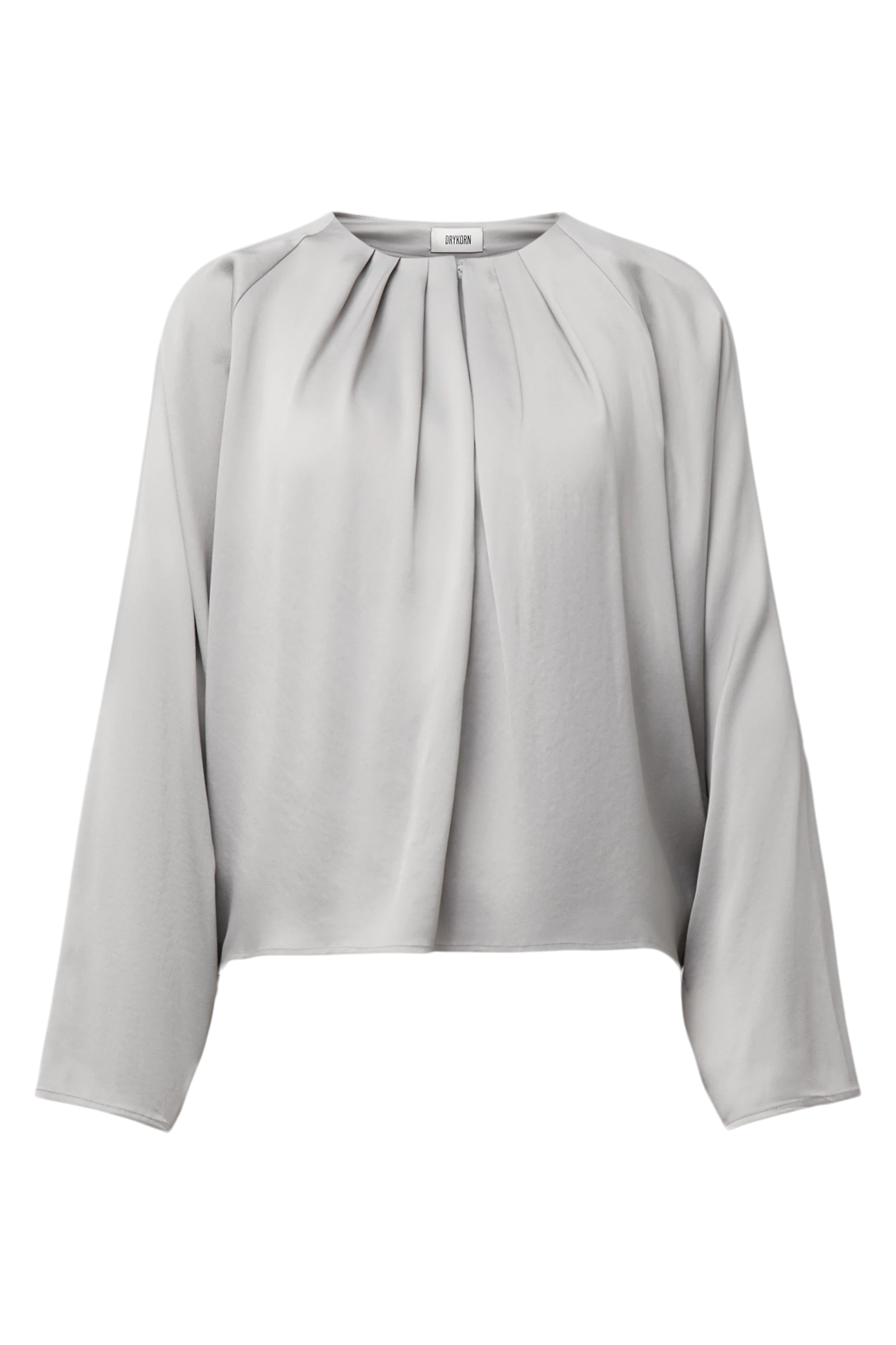 HARLEEN - Bohobluse im Relaxed Fit - Damen - grau - Freisteller Frontansicht