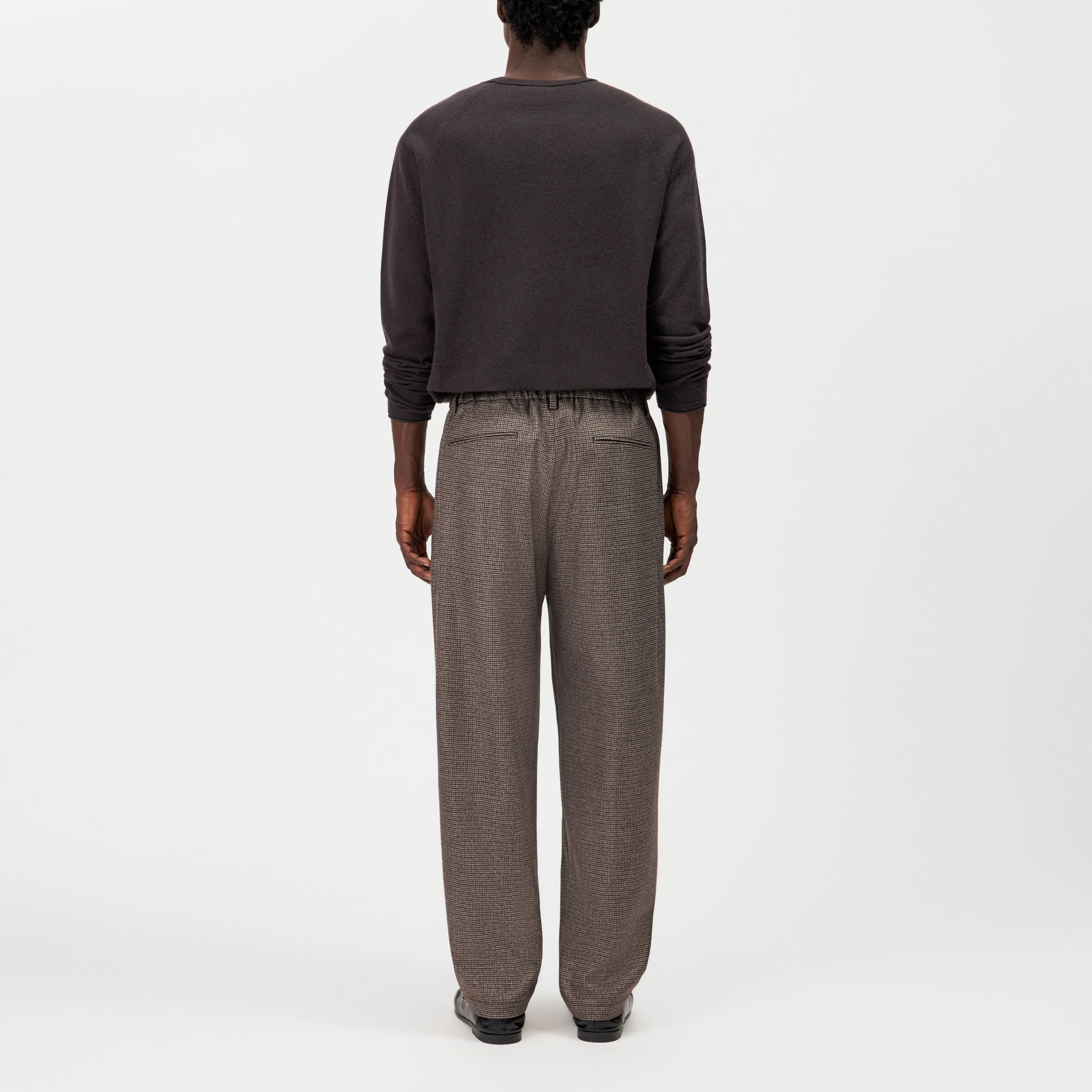 MARYKO - Tailored Trousers in Check - men - brown - Rückansicht
