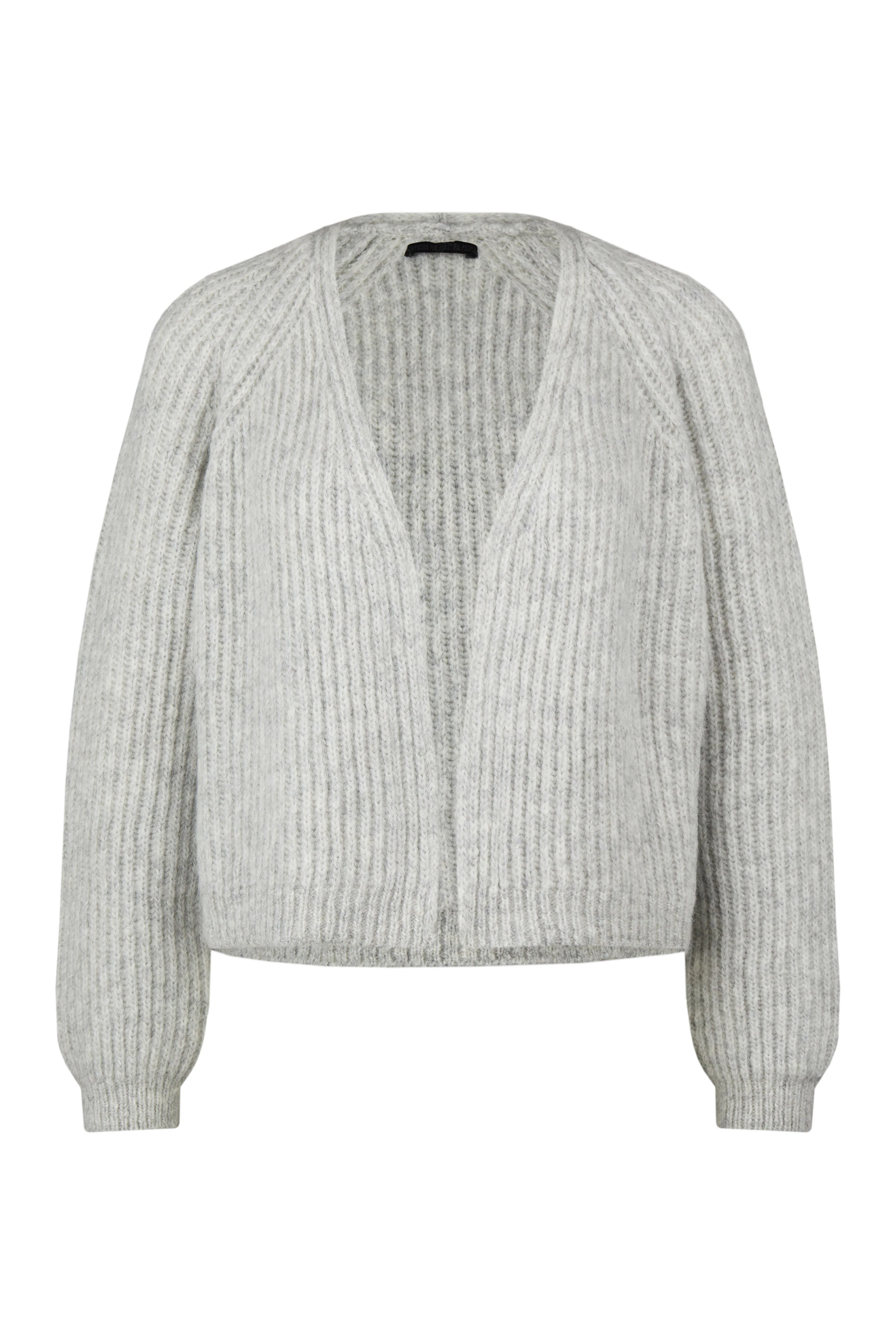 MANUMY - Strickjacke in Alpaka-Mix - Damen - grau - Freisteller Frontansicht