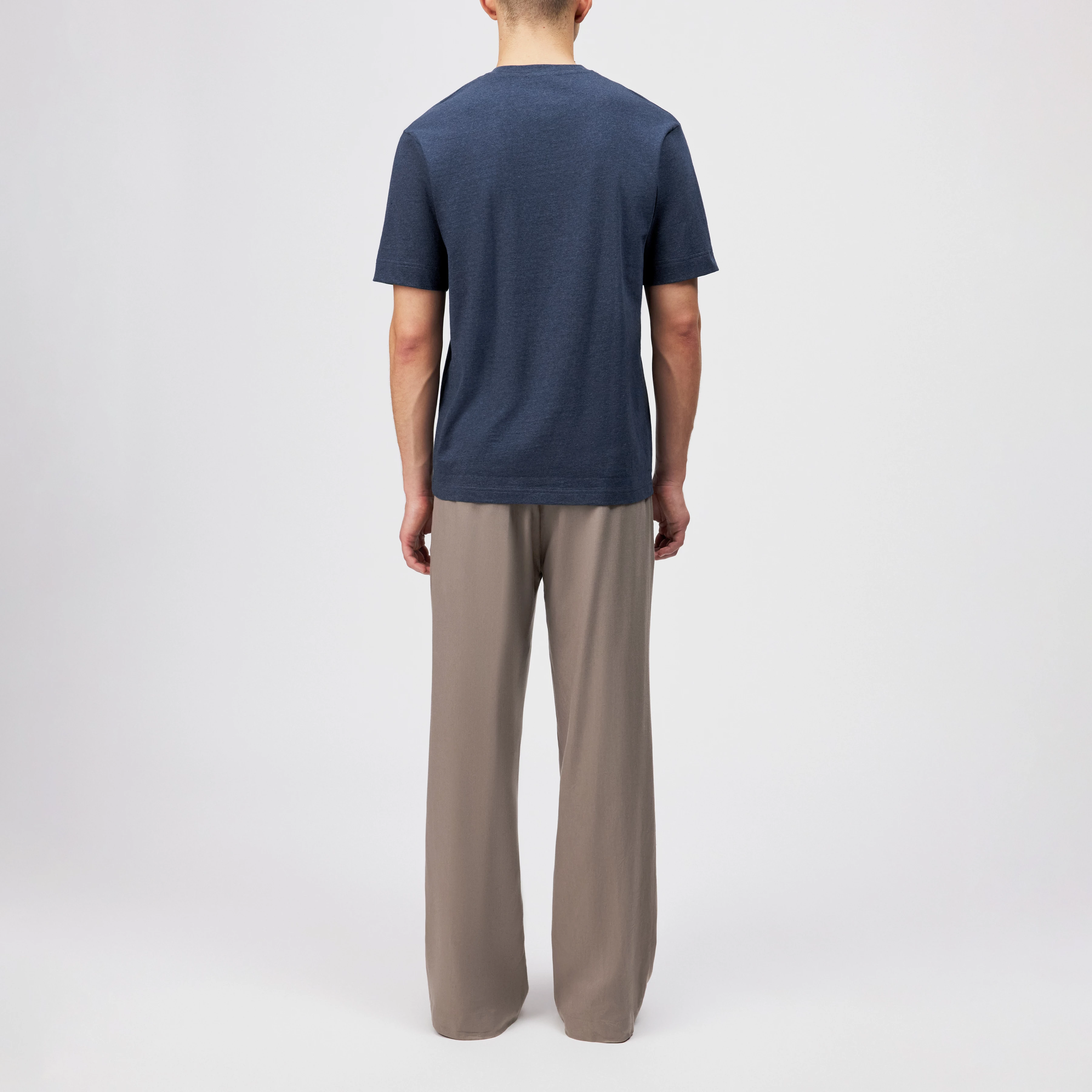 RAPHAEL - T-Shirt in reiner Baumwolle - Herren - blau - Rückansicht