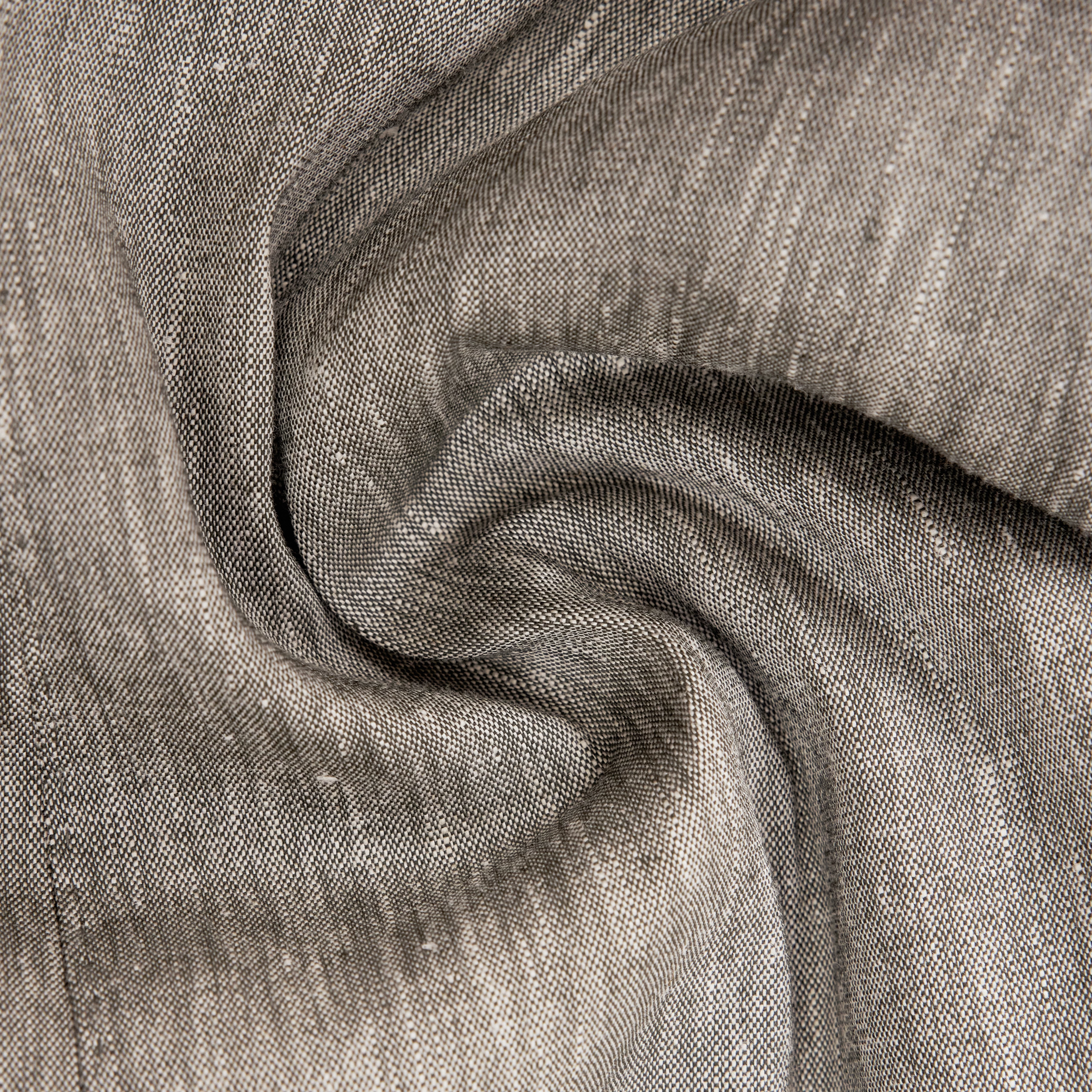 YAMES - Enkeltradet jakke i hørmix - men - grøn - Materialbild (B2C)