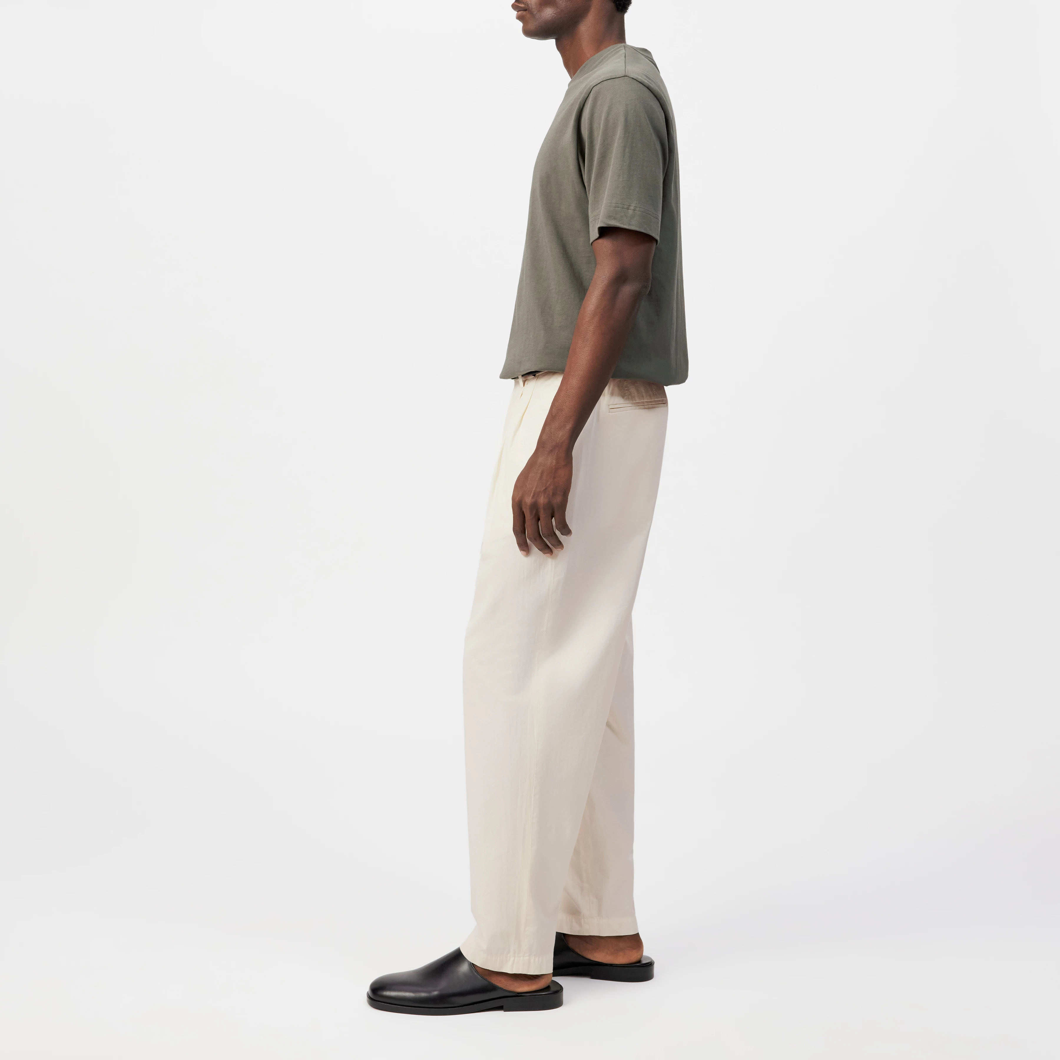 RAPHAEL - T-shirt in pure cotton - men - green - Seitenansicht