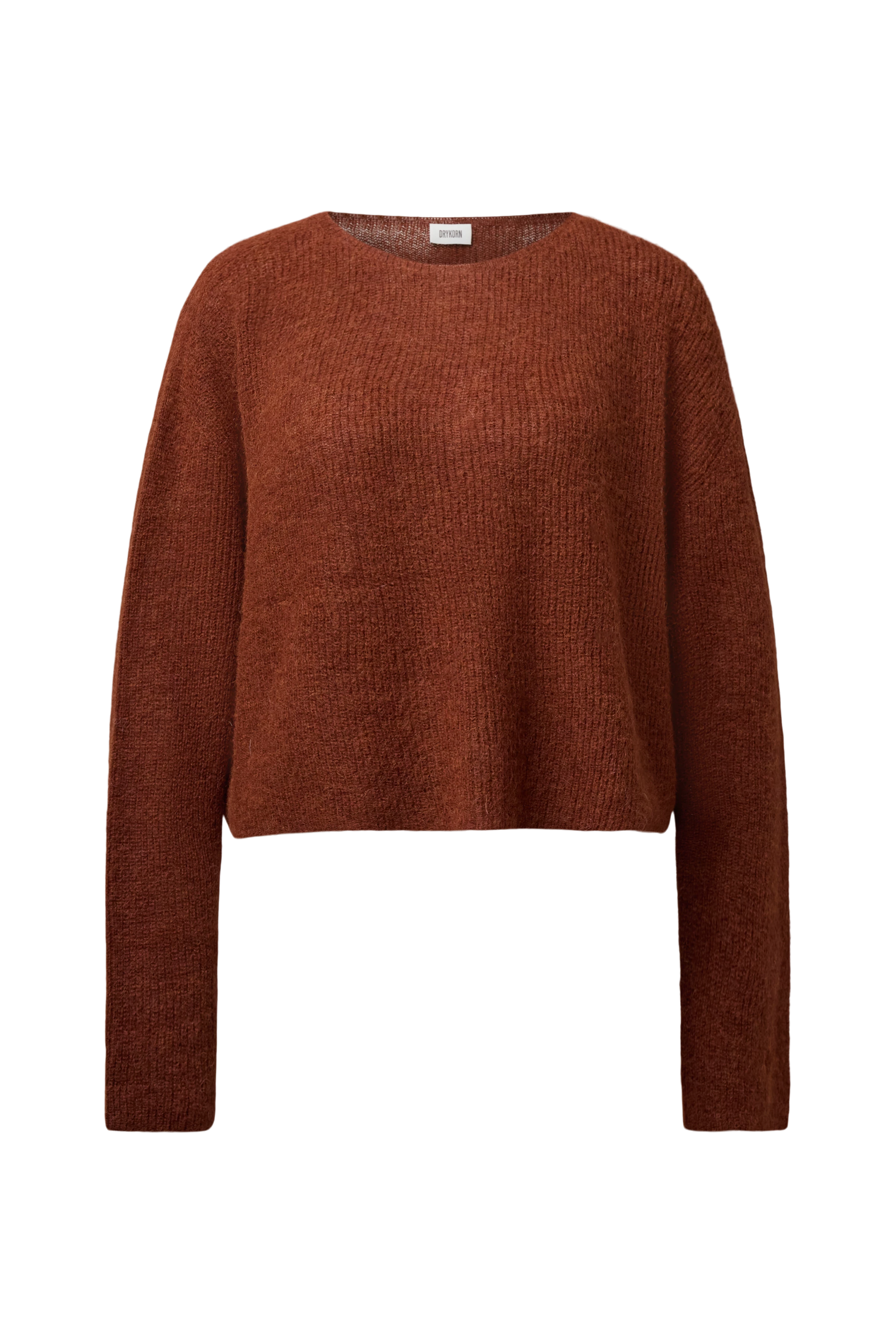 IMENY - Short Suri Alpaca blend jumper - women - brown - Freisteller Frontansicht