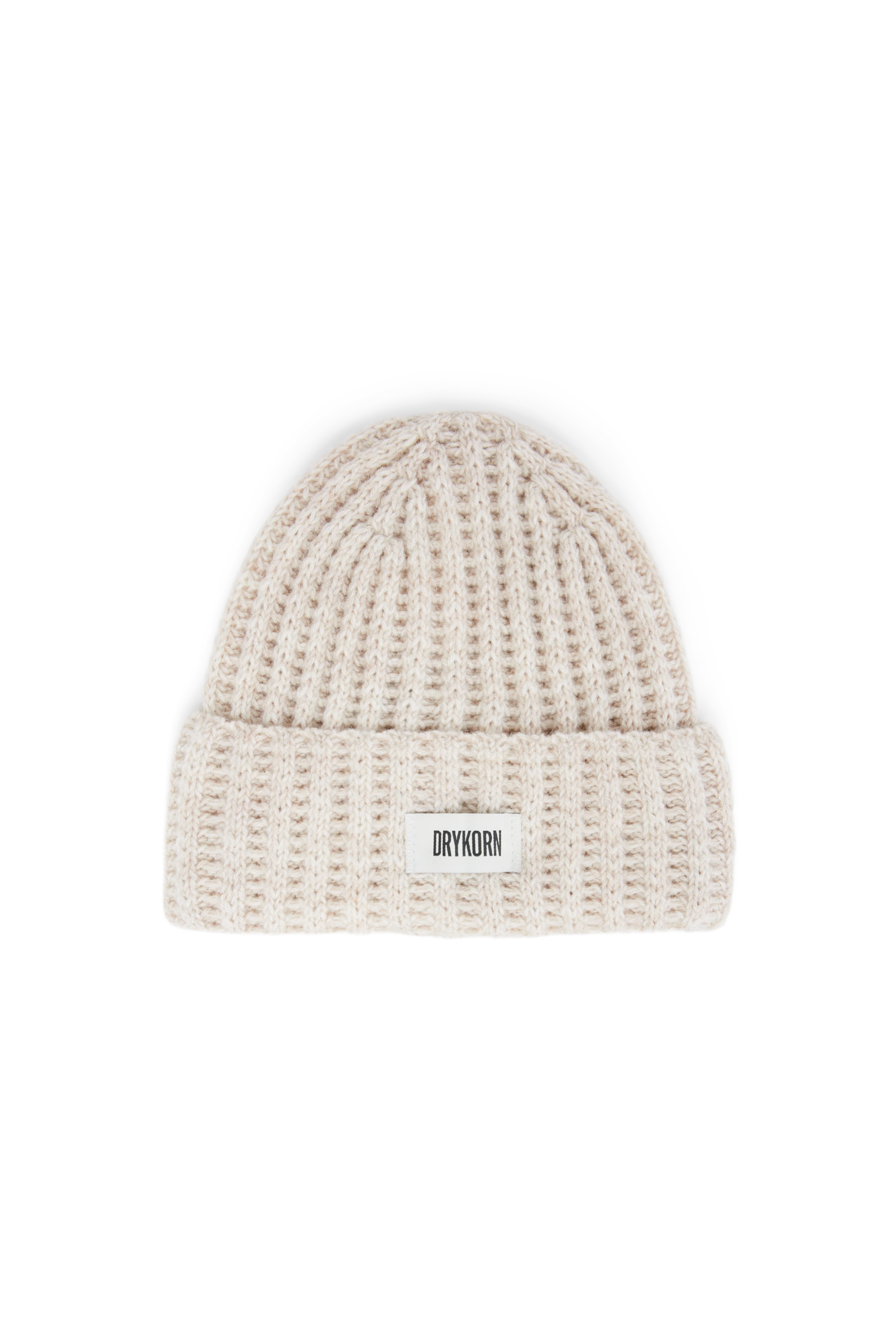 CORNIE - Beanie in Woll-Alpakamix - Unisex - beige - Freisteller Frontansicht