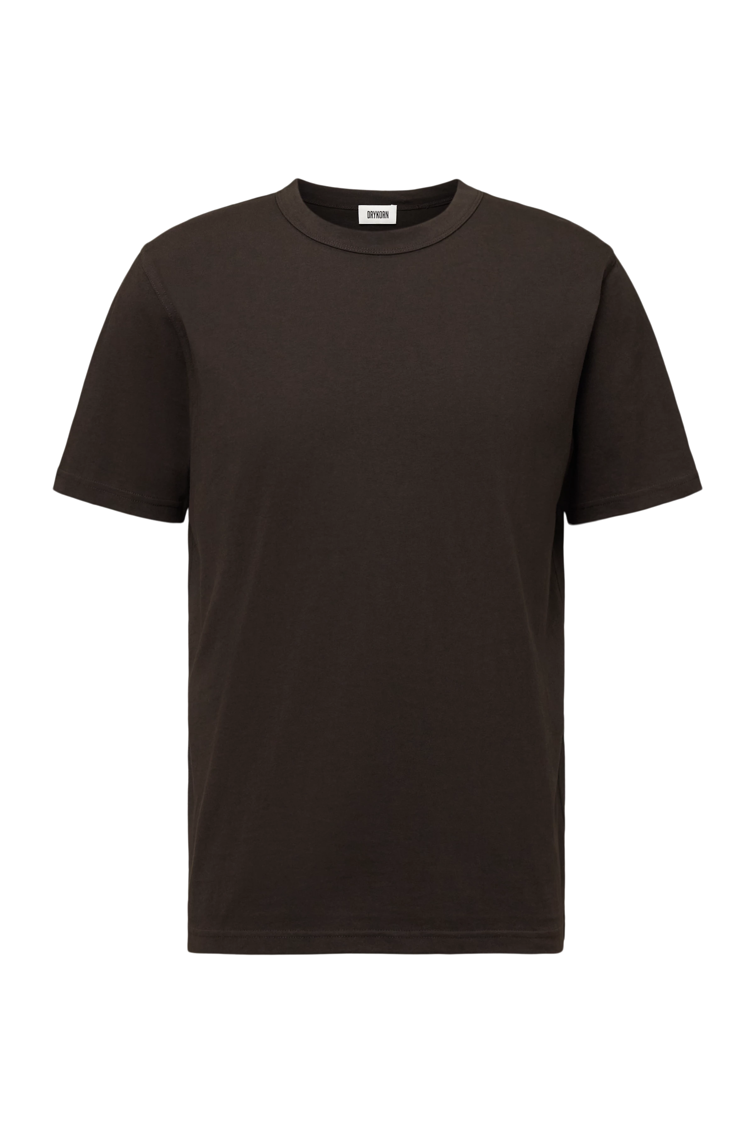 JULIENO - Slim Fit T-shirt van puur katoen - heren - bruin - Freisteller Frontansicht