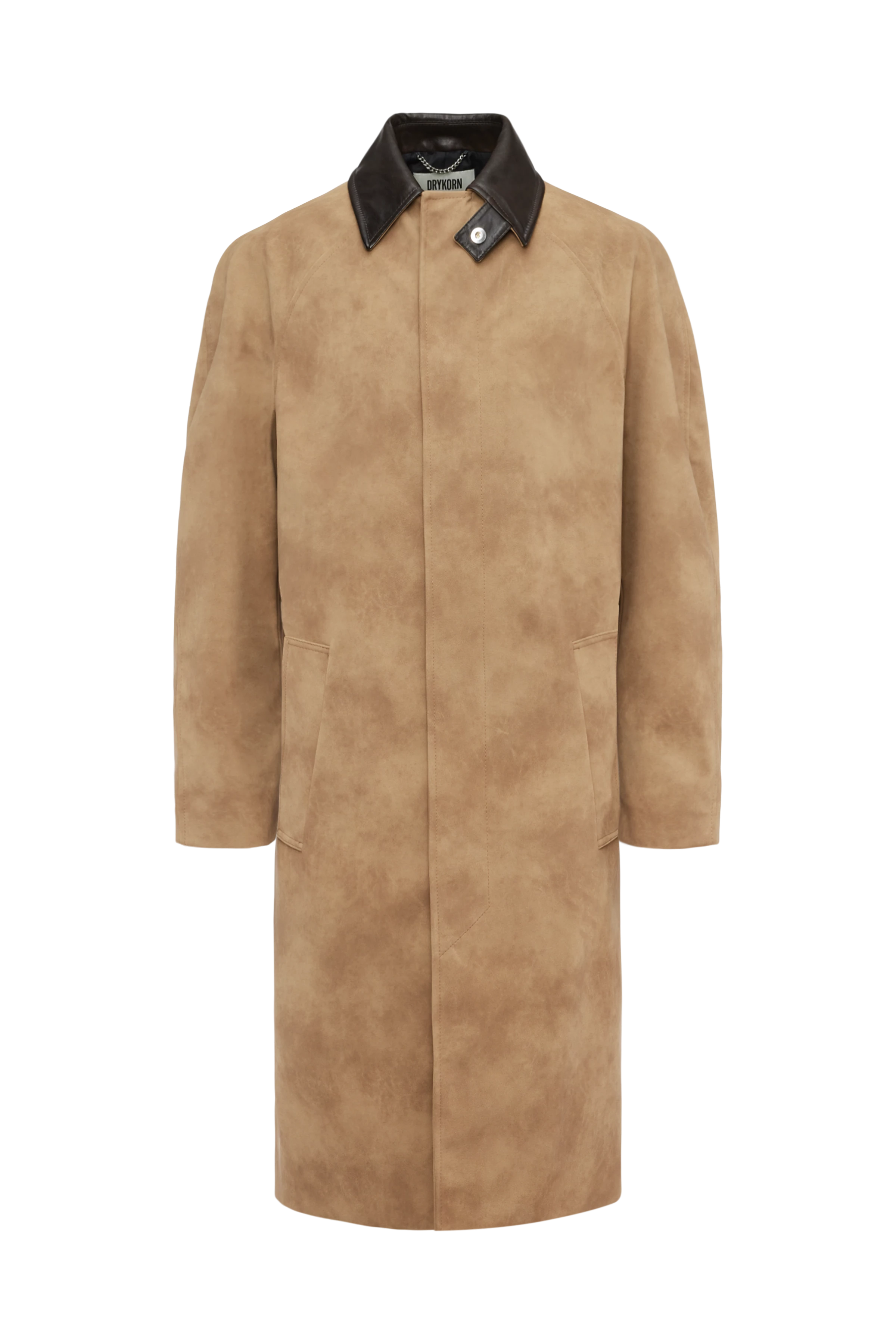 COSMANO_2 - Mantel mit Raglanärmeln in Leder-Look - Herren - braun - Freisteller Frontansicht