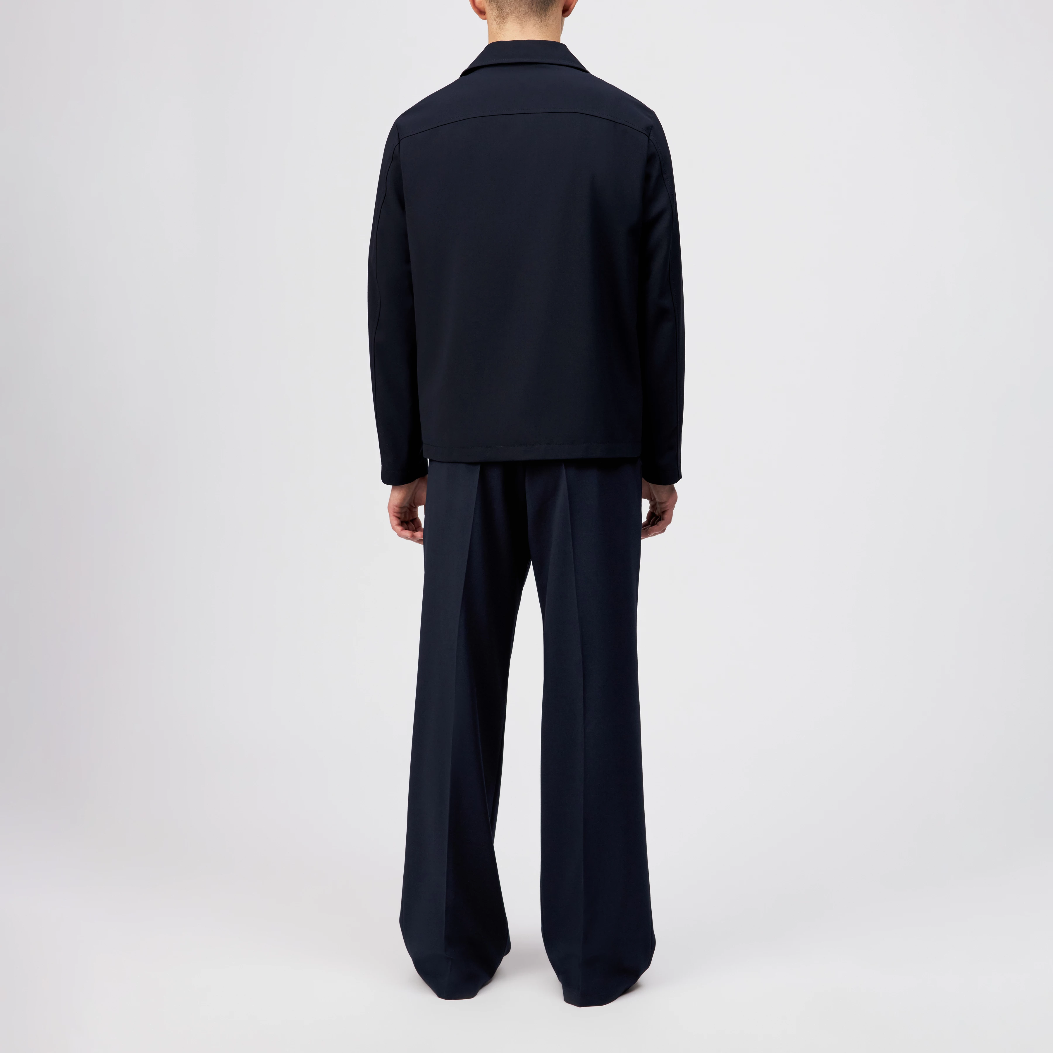 LOUVIN - Lichte Regular Fit jas in keperbinding - heren - blauw - Rückansicht