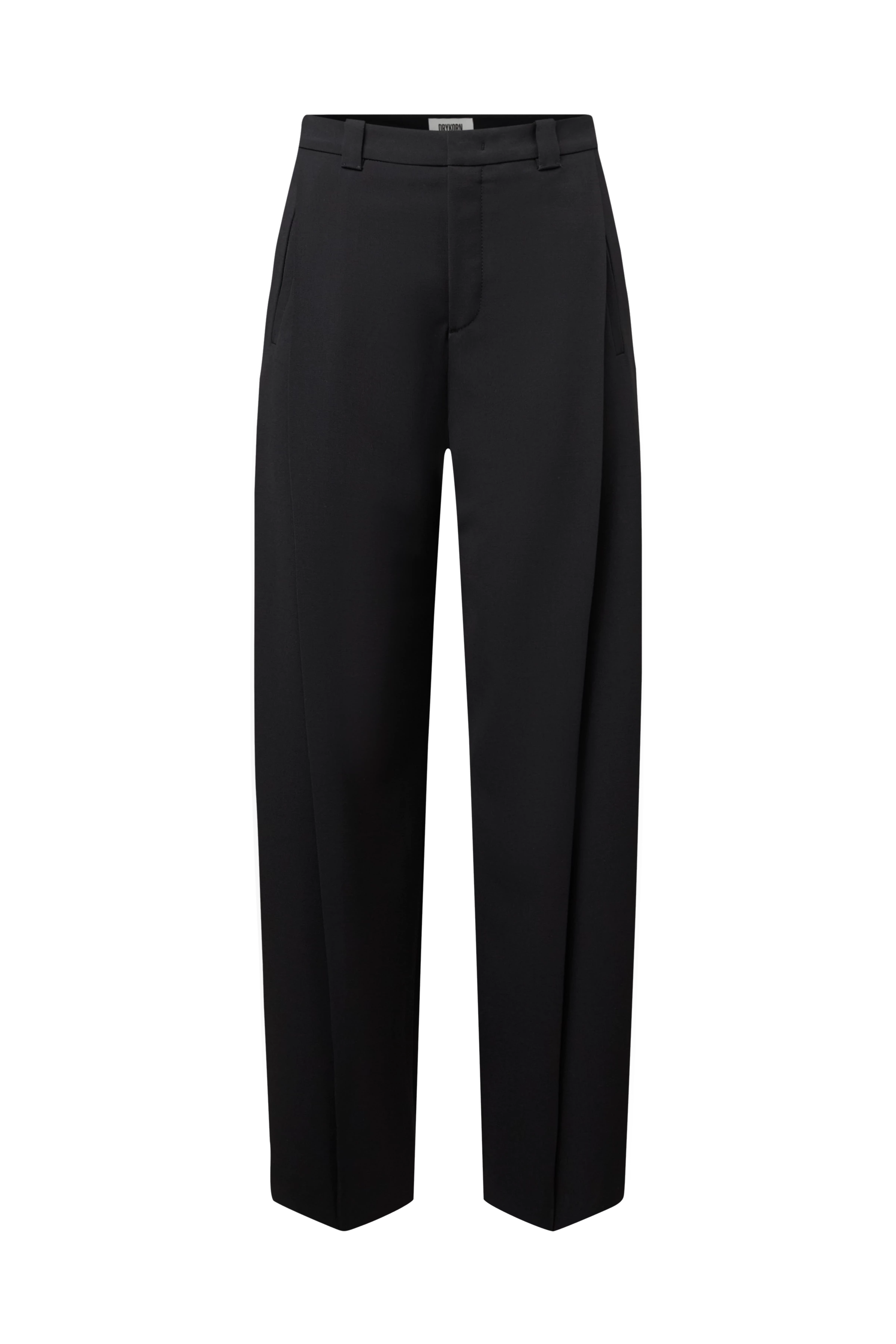 UNPACK_N - Regular fit trousers in twill - women - black - Freisteller Frontansicht