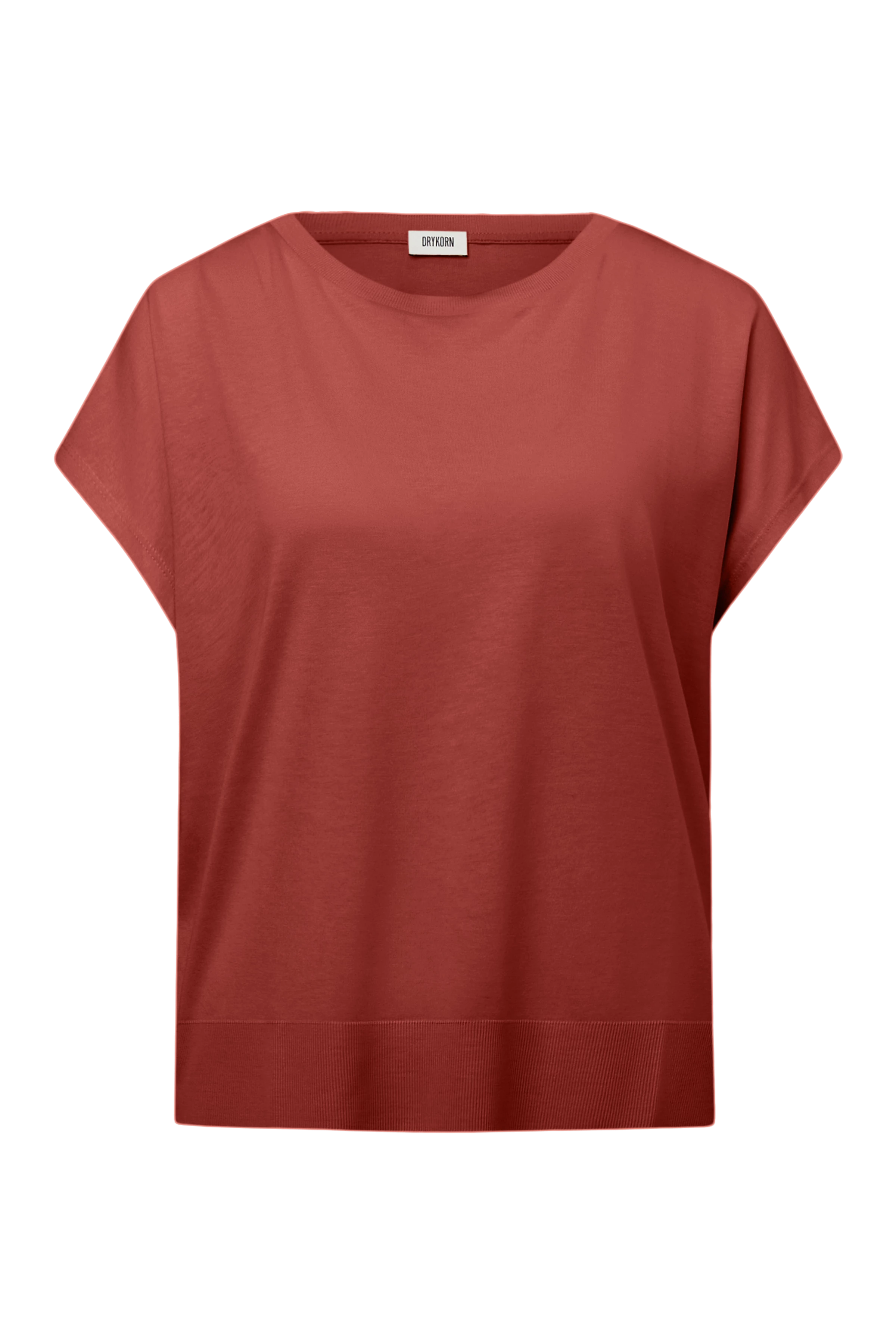 VANOPE - T-shirt in lyocell-cotton fine knit look - women - red - Freisteller Frontansicht
