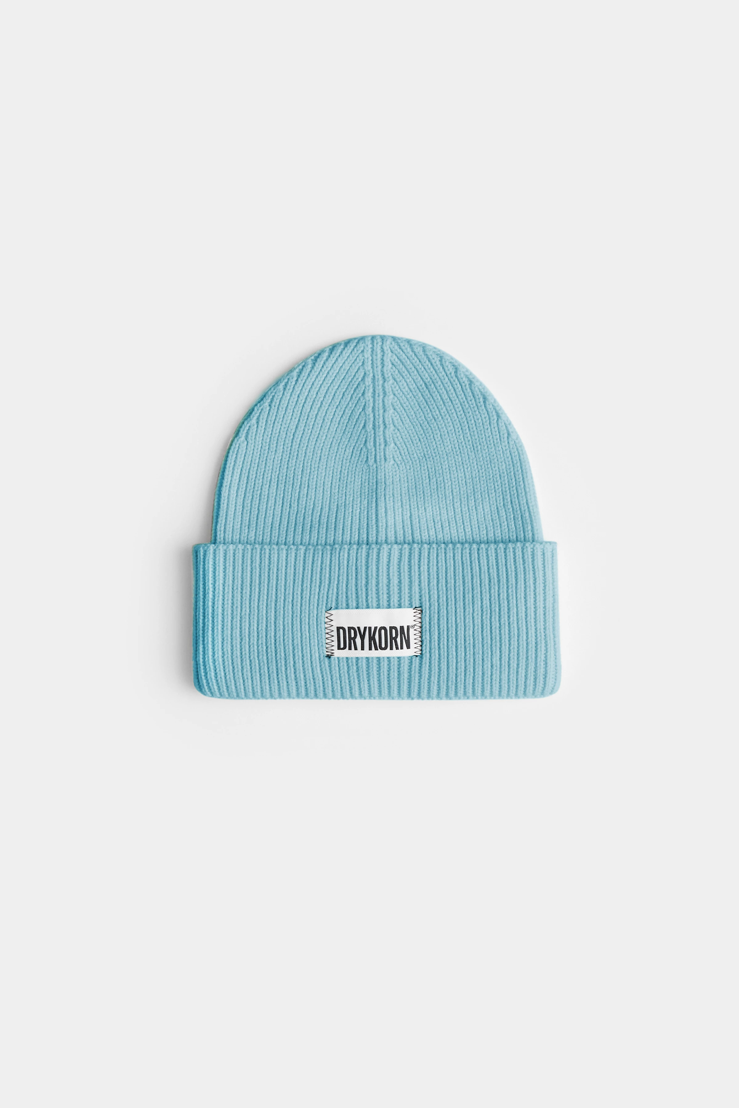 LOAH - Knitted beanie made of cotton blend - unisex - blue - Freisteller Frontansicht