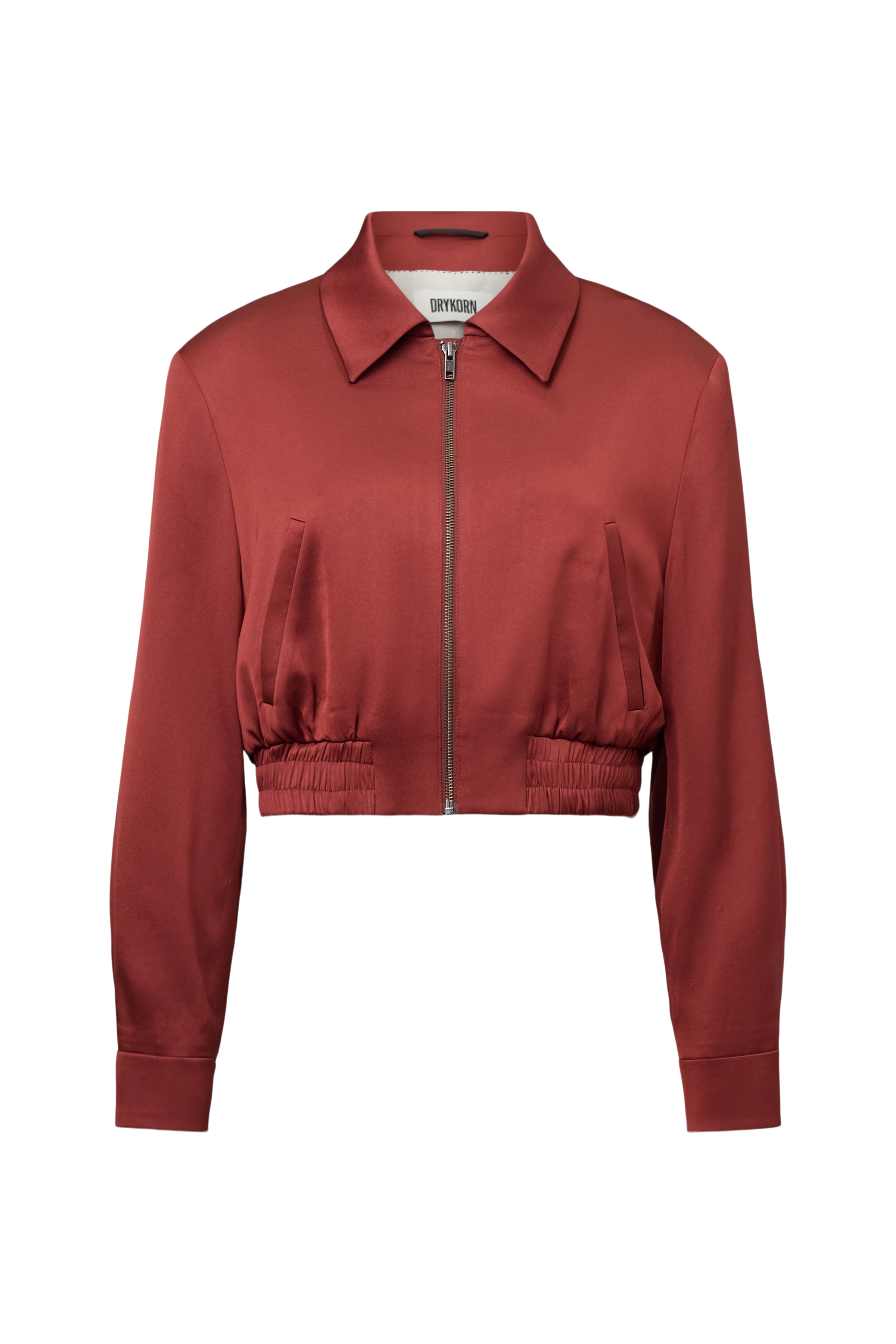 RADWAY_1 - Blouson court en satin - women - rouge - Freisteller Frontansicht