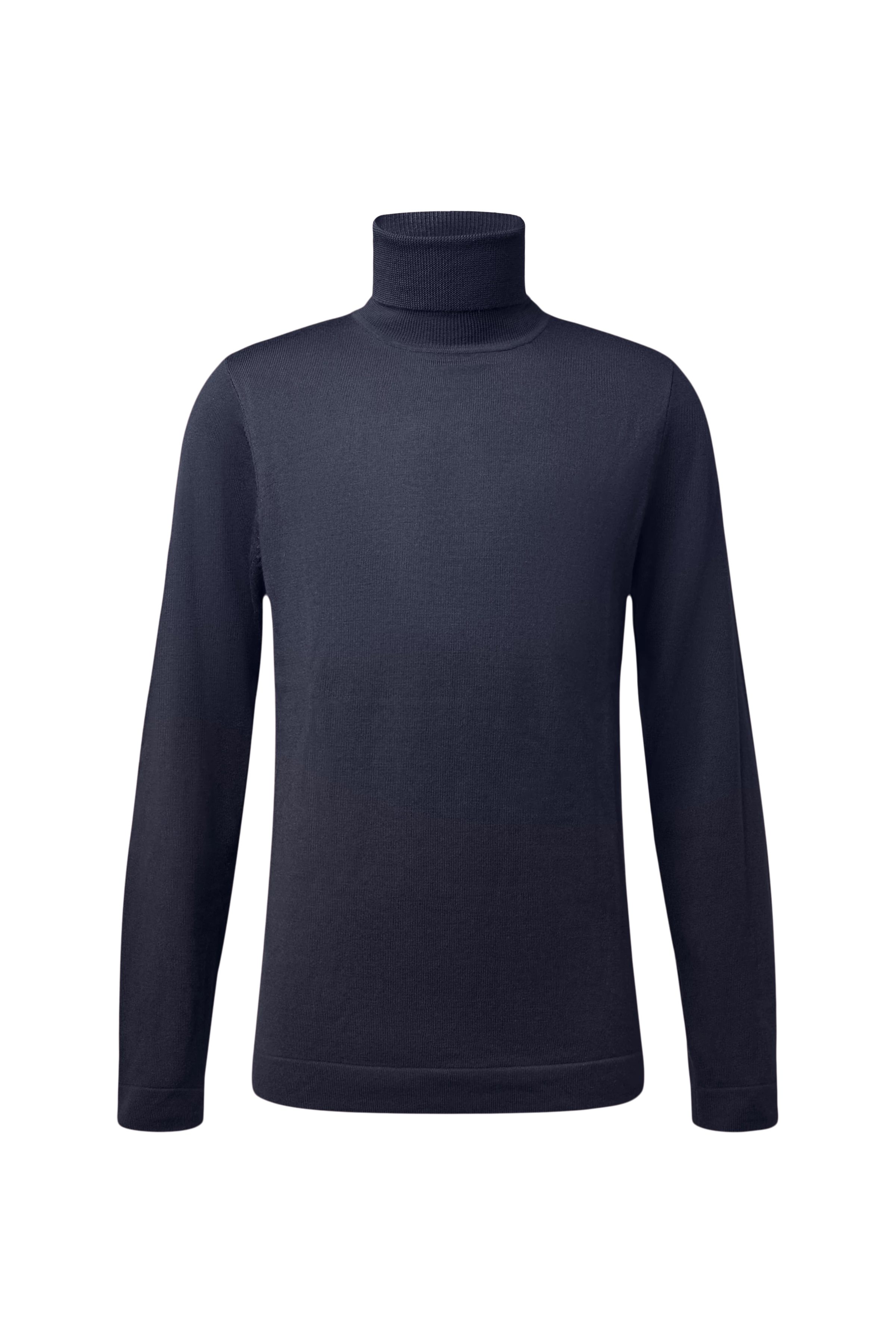 JOEY - Turtleneck jumper in 100% merino wool - men - blue - Freisteller Frontansicht
