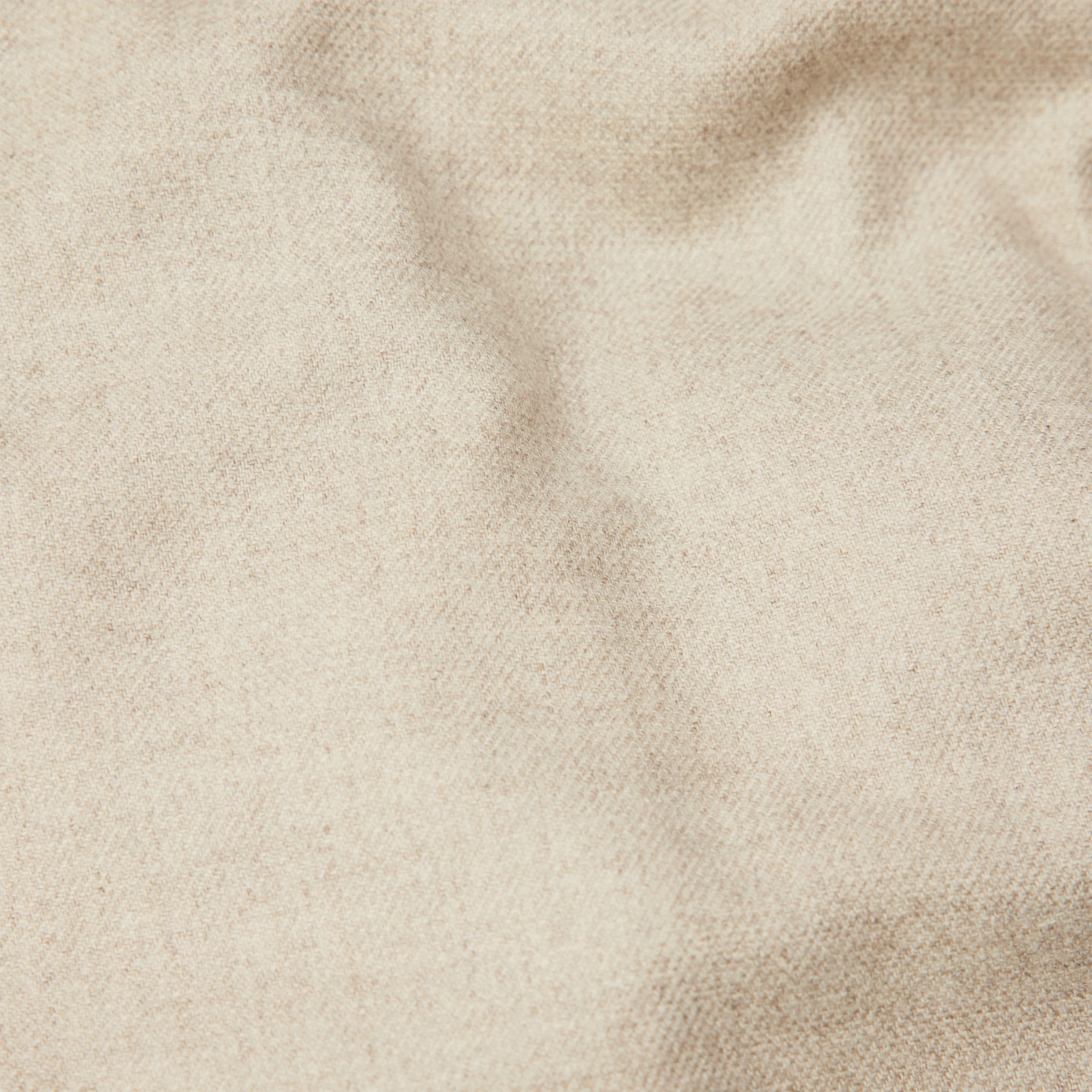 WYDER_SN - Weite Hose in softem Woll-Flanell - Herren - beige - Materialbild (B2C)