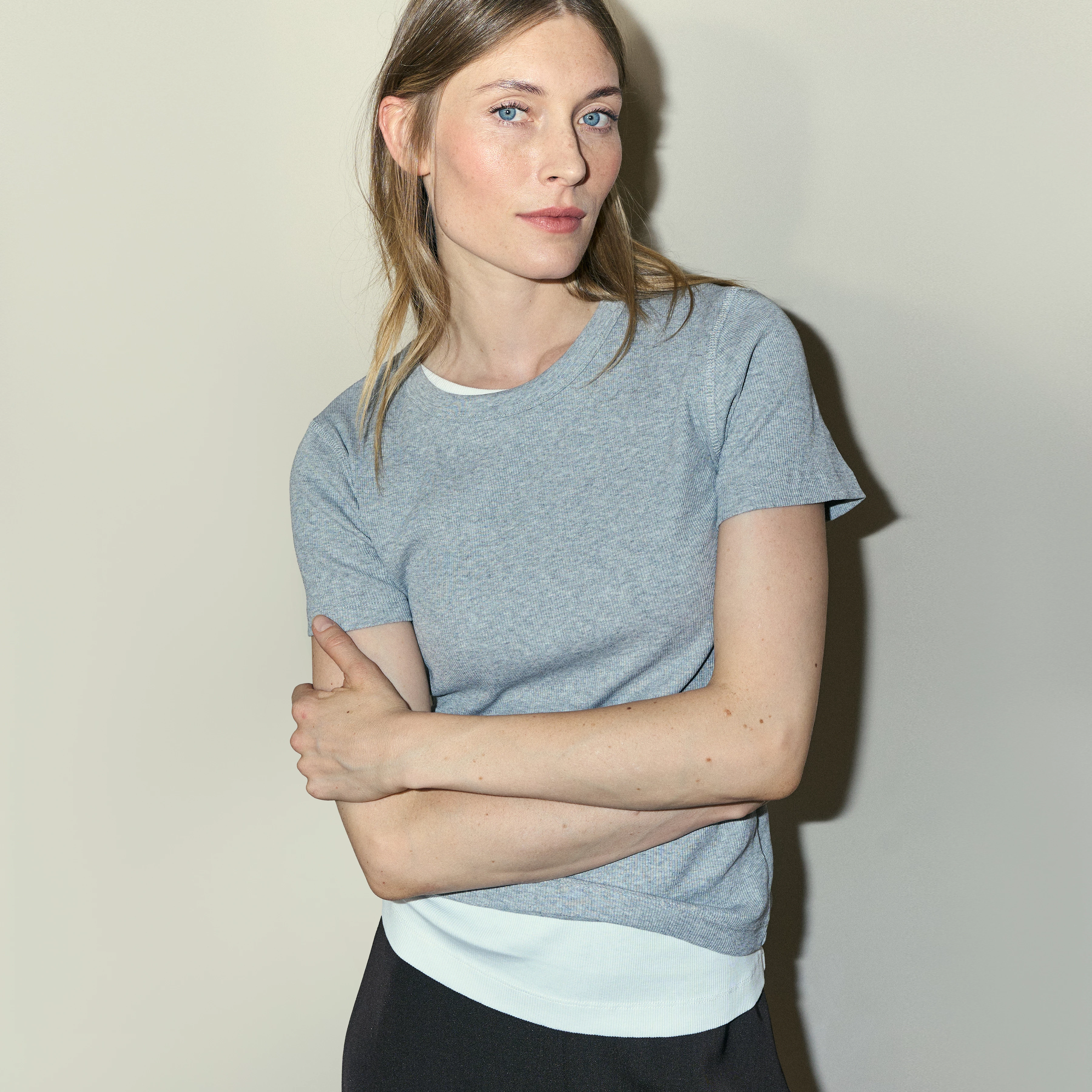 KOALE - Slim-fit T-shirt in pure cotton - women - grey