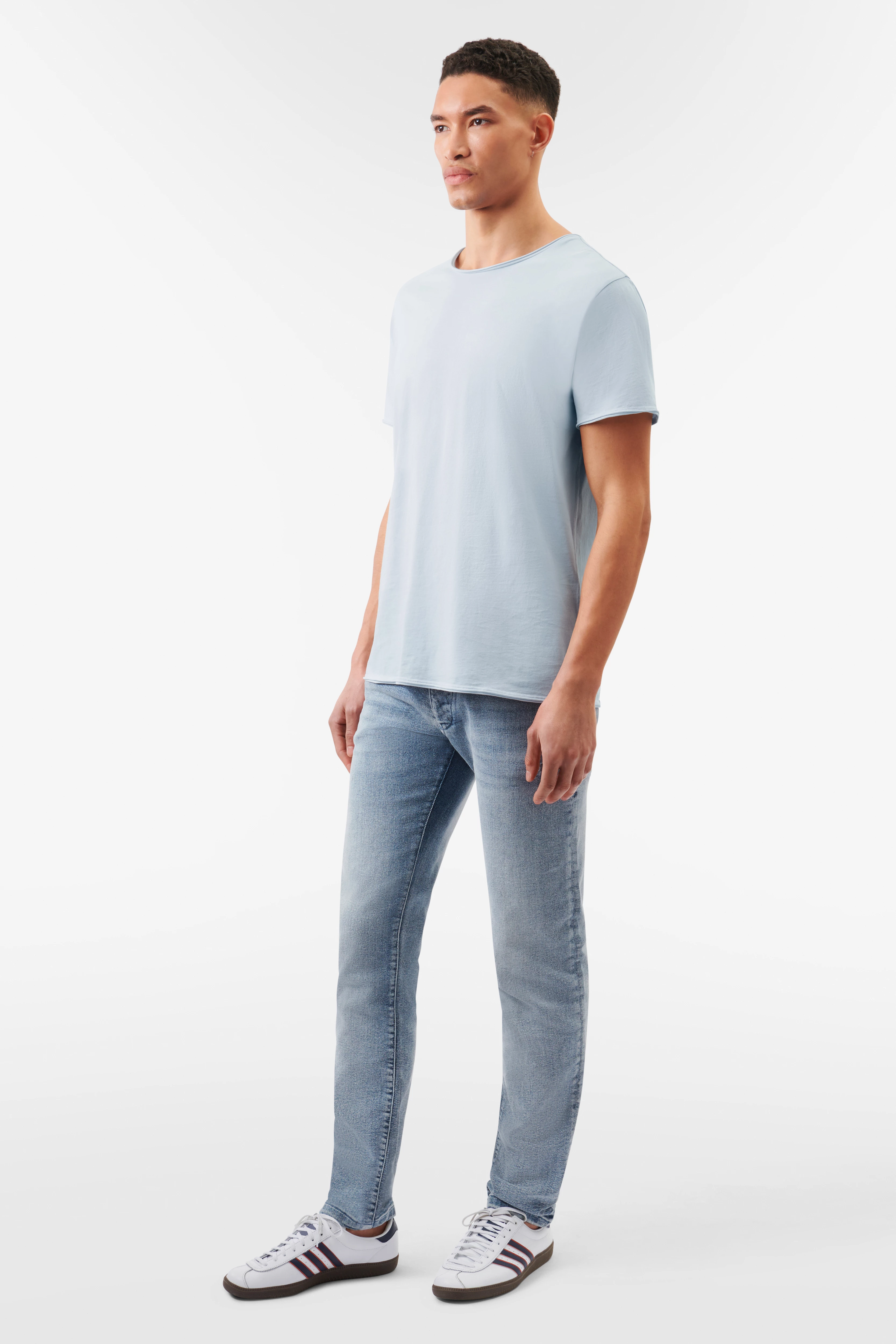 KENDRICK - Lockeres T-Shirt in reiner Baumwolle - Herren - blau - Freisteller Platzhalter