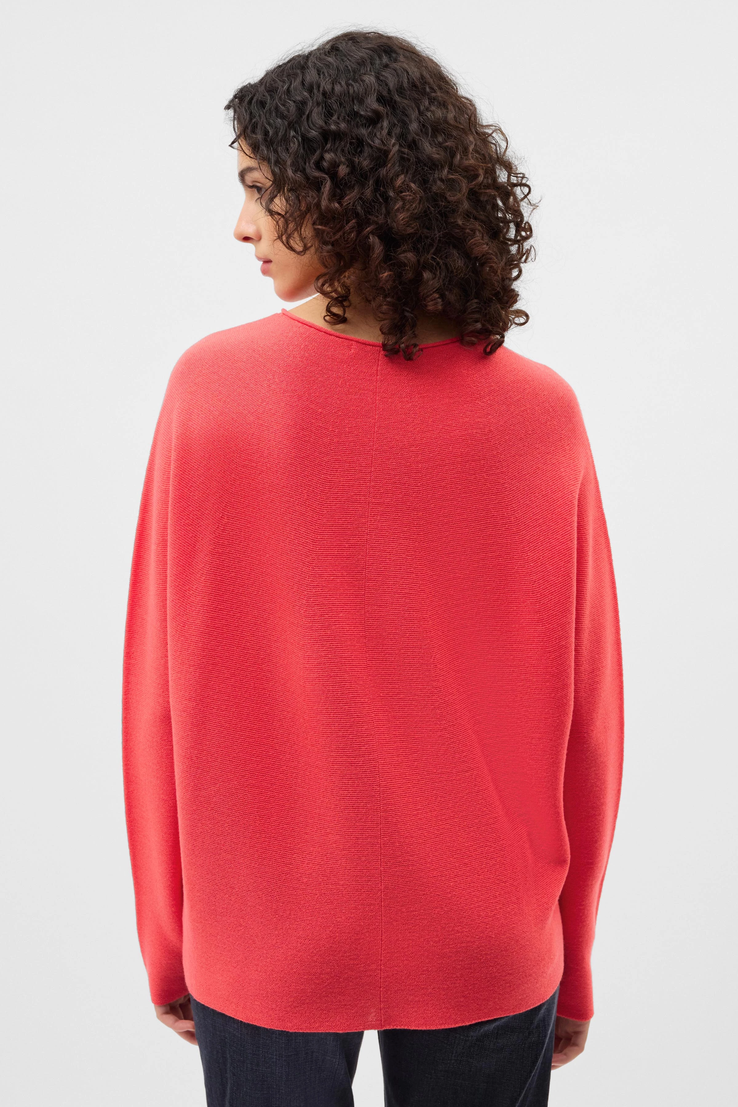 MAILA - Pullover aus reiner Schurwolle - Damen - orange - Rückansicht