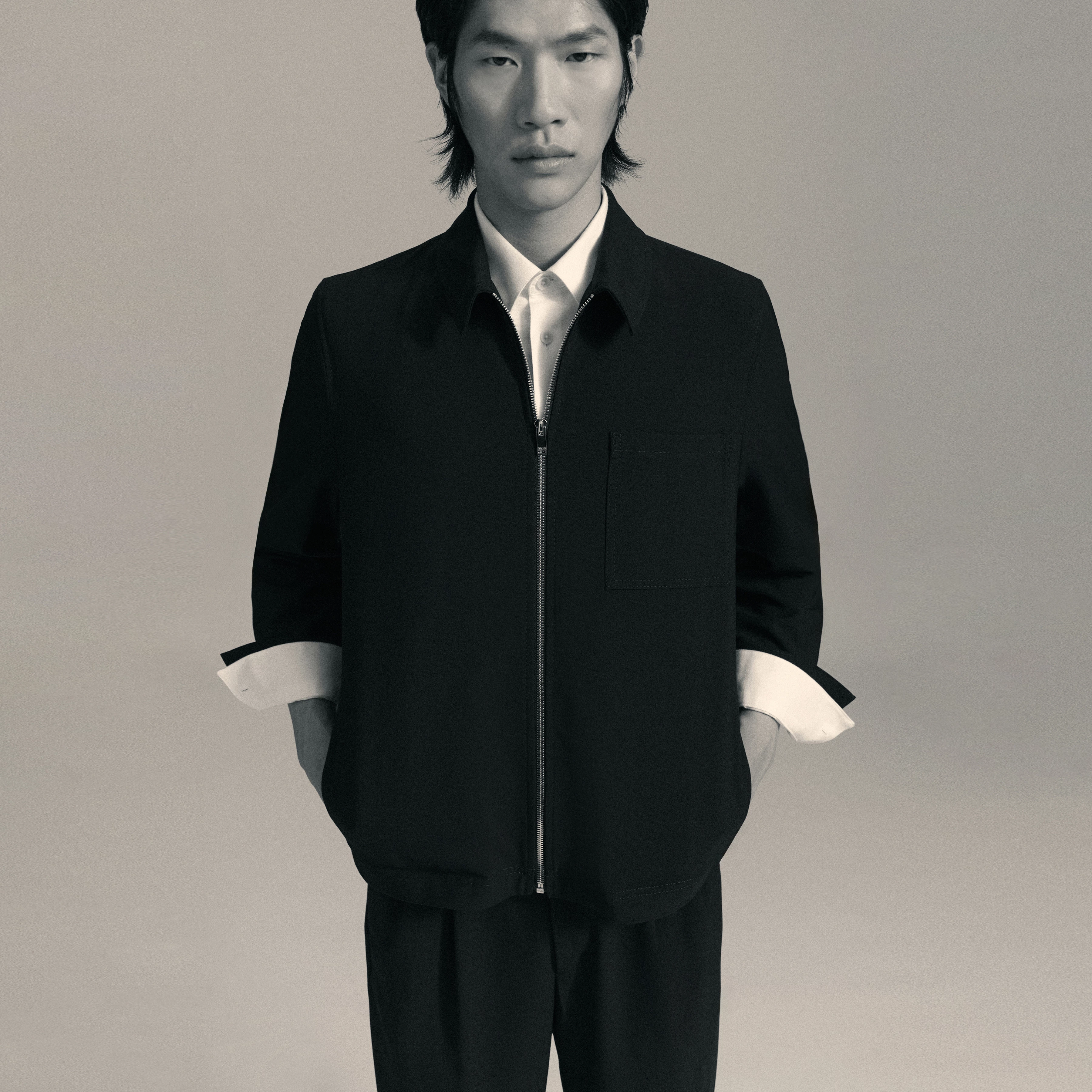 JERSON - Jacke in Gabardine - Herren - schwarz