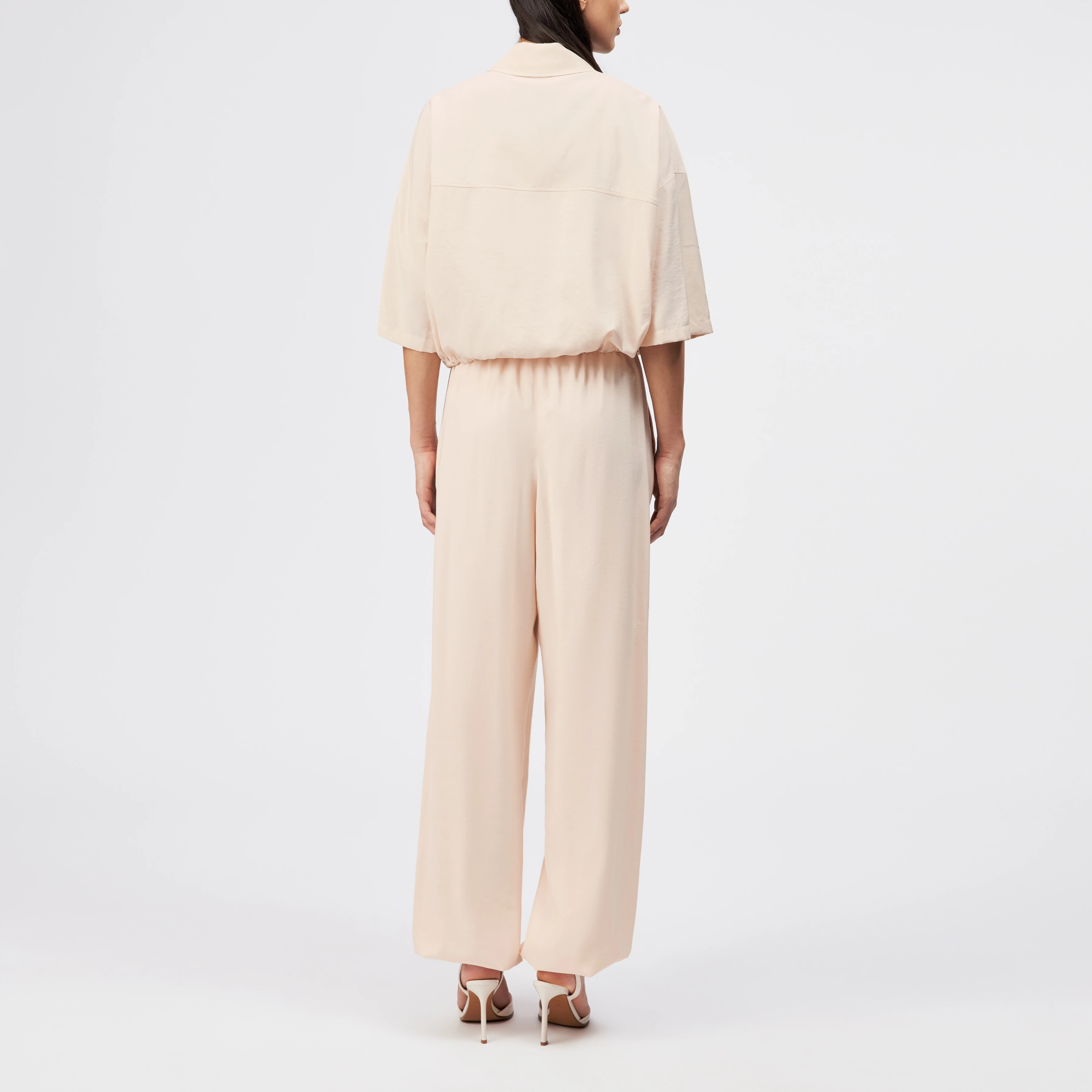 LAINAY - Chemise crop, coupe décontractée, twill doux - women - orange - Rückansicht