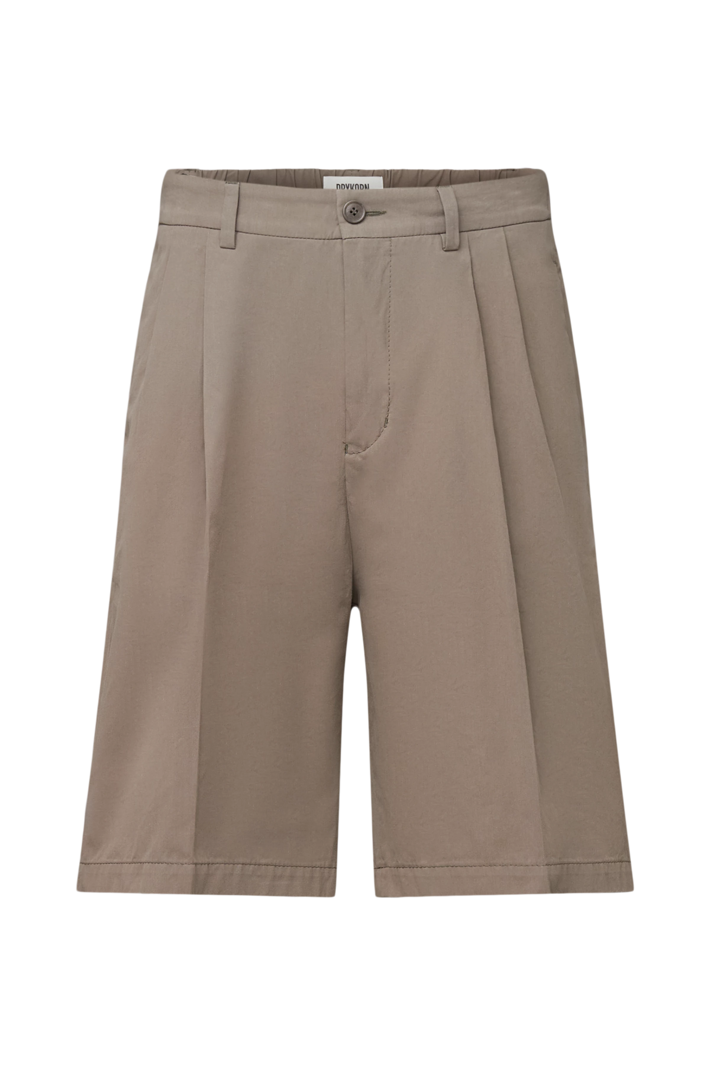 ROCABO - Bundfalten Short in Baumwoll-Twill - Herren - braun - Freisteller Frontansicht