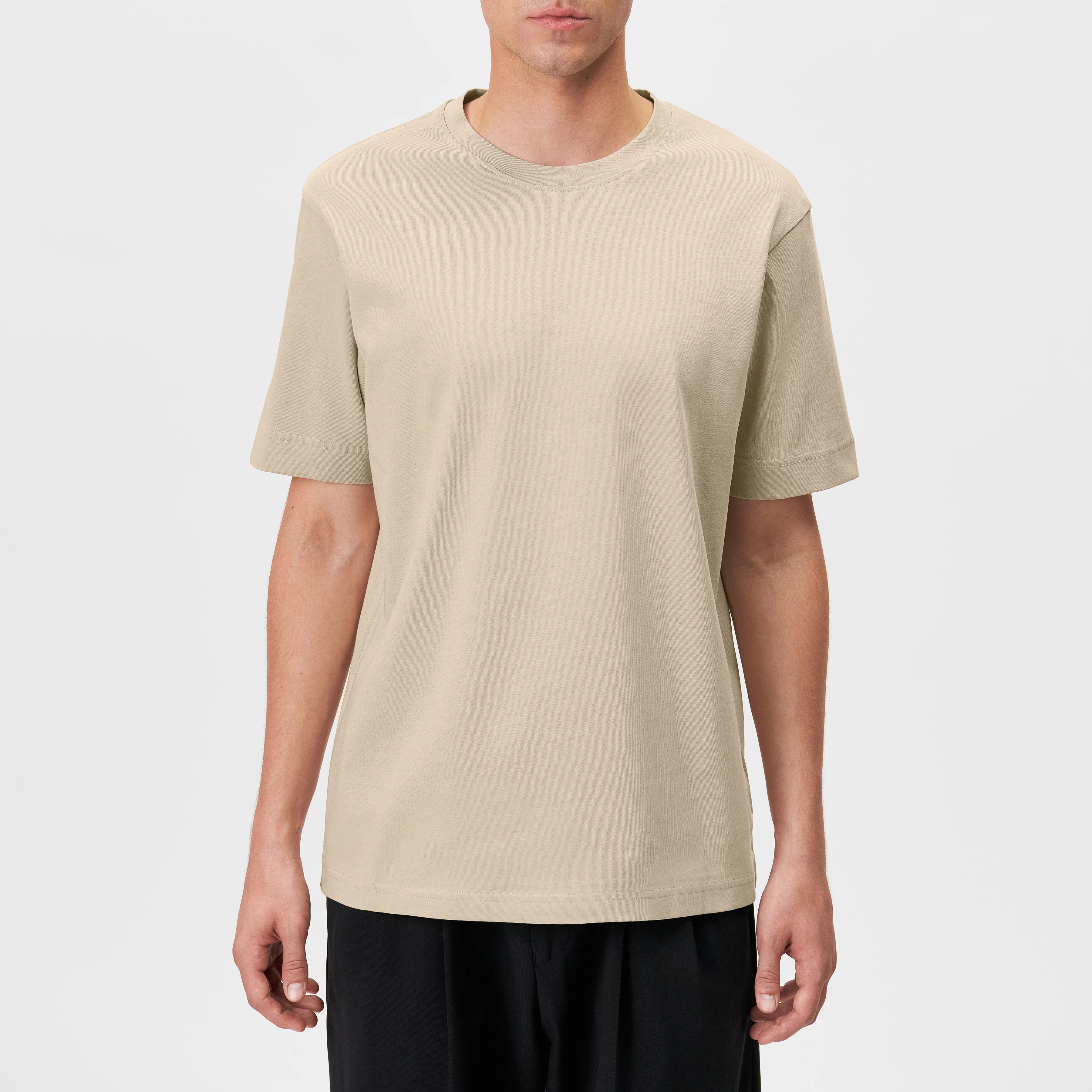 RAPHAEL - T-shirt in pure cotton - men - beige - Frontansicht
