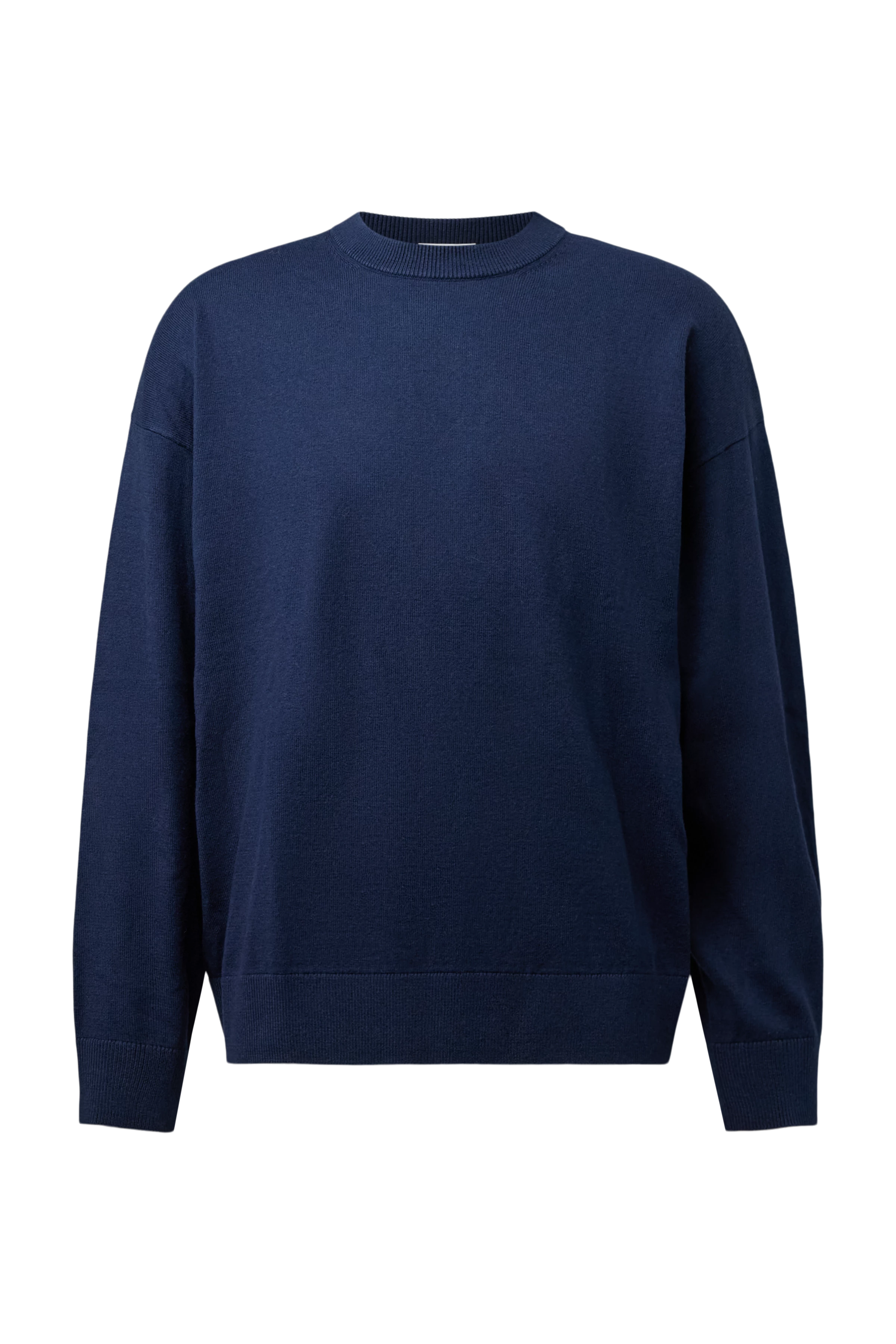 VALDRIK - Crew neck boxy fit jumper - men - blue - Freisteller Frontansicht