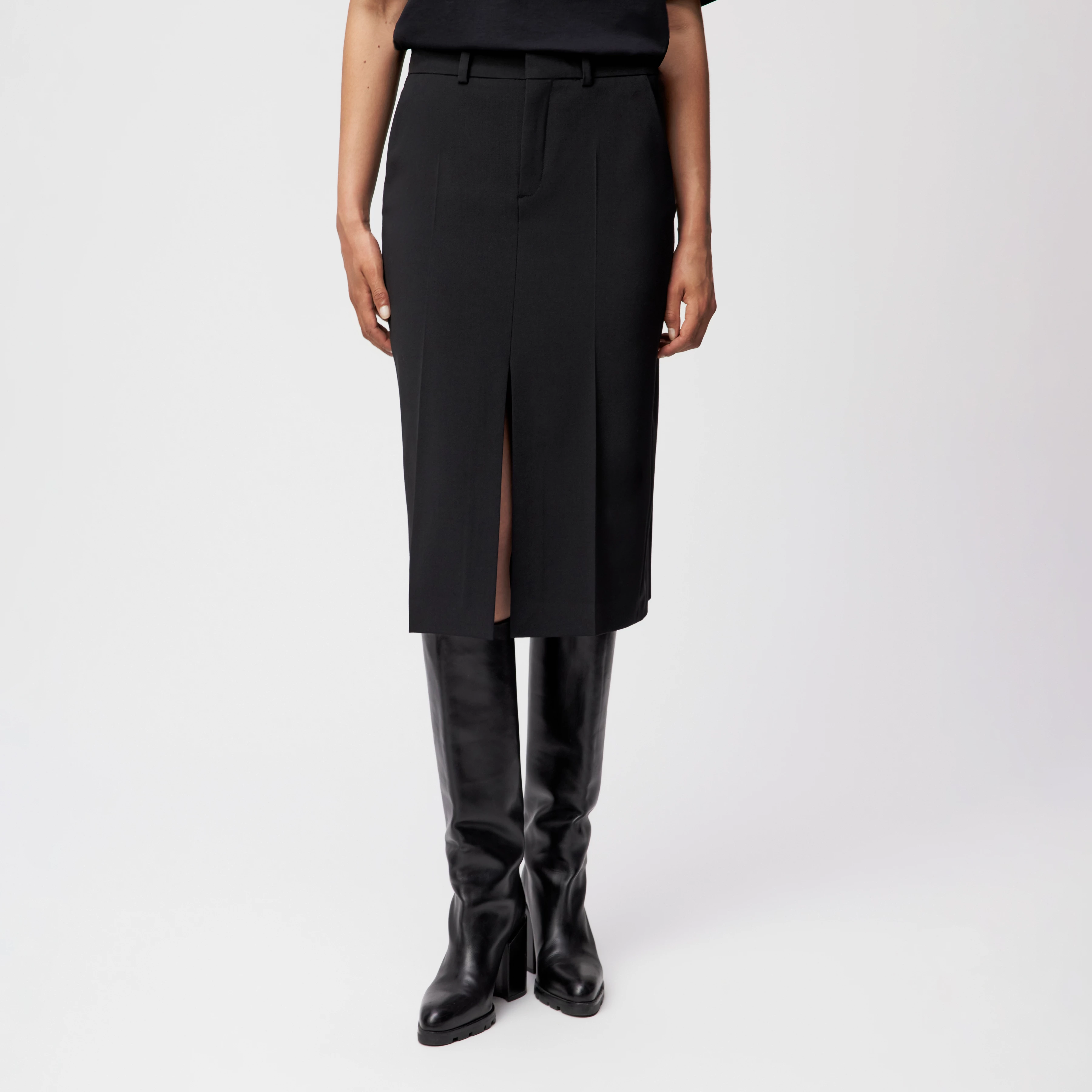 NJOLA - Hosenrock in Gabardine - Damen - schwarz - Frontansicht