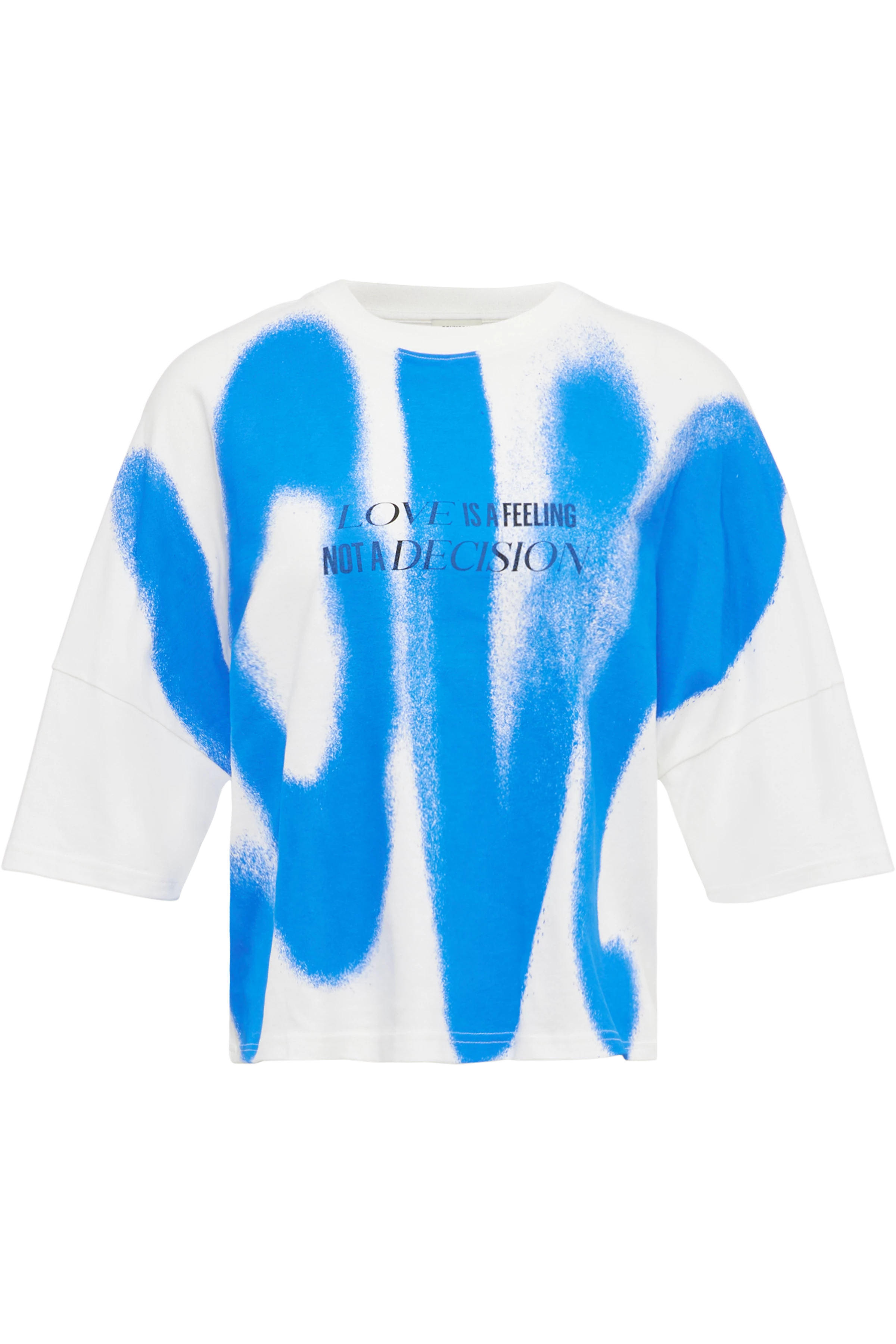 KUSIA_P9 - Verkürztes T-Shirt in gewaschener Optik - Damen - off white - Freisteller Frontansicht