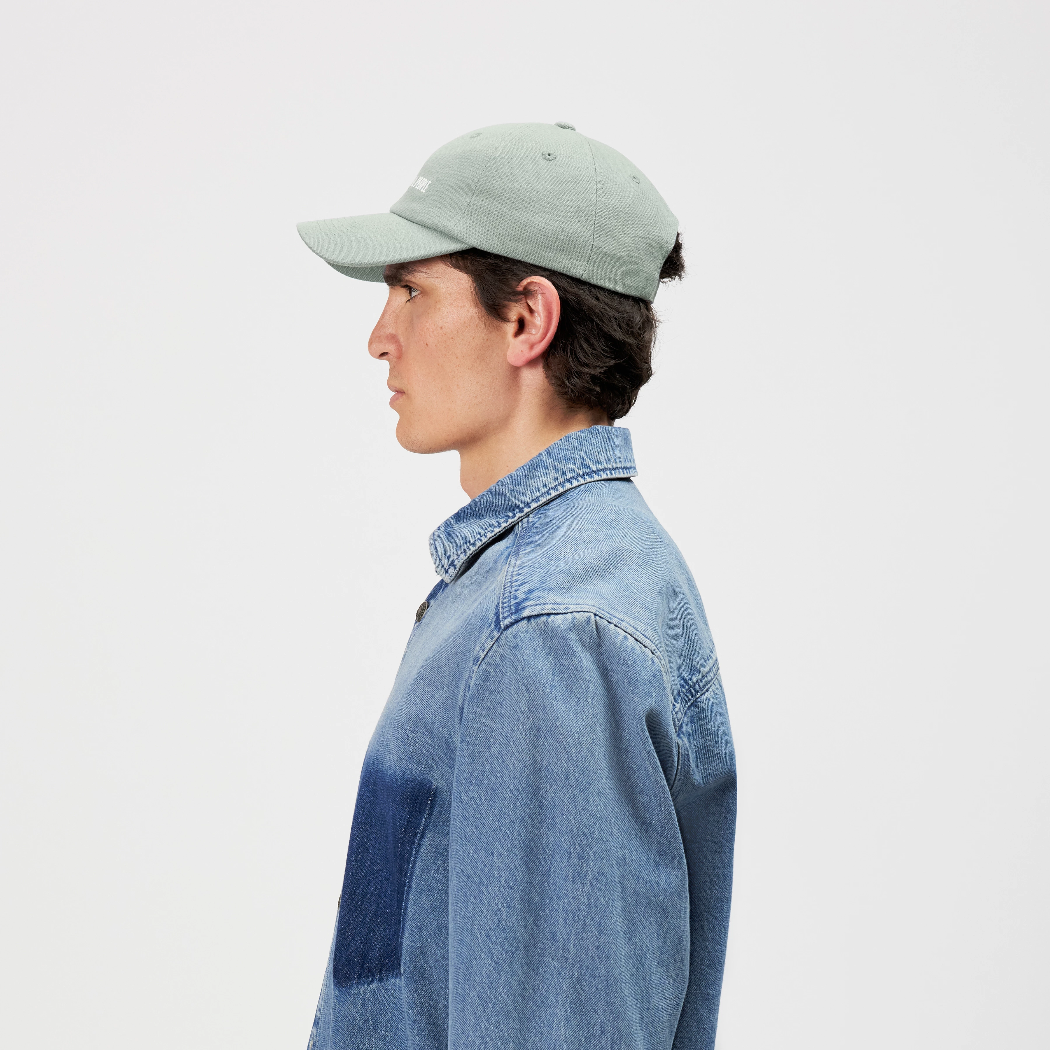 JESPER - Pet in katoen - unisex - groen - Seitenansicht