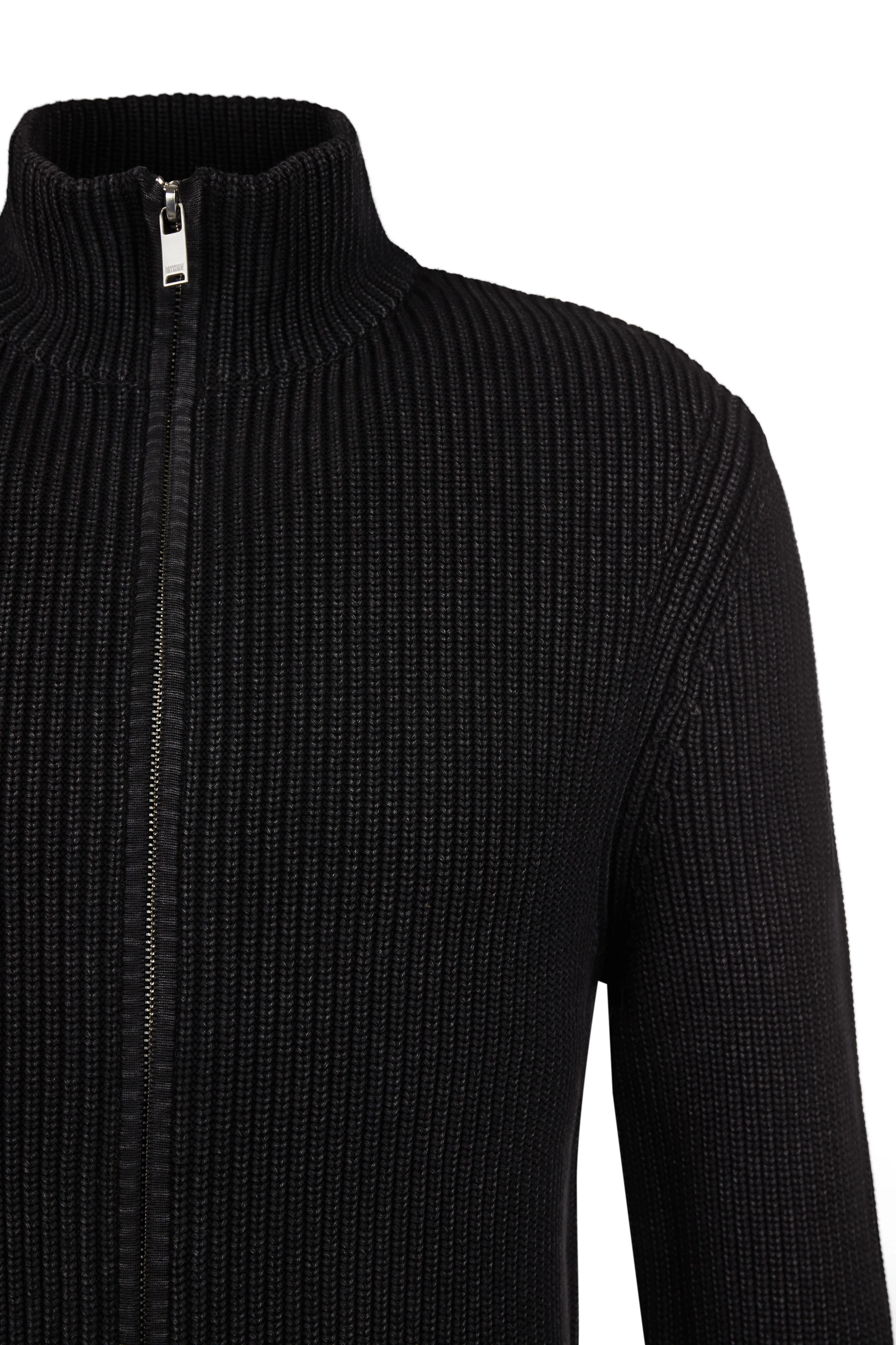 ANTONIO - Zipjacke aus Baumwolle - Herren - grau - Freisteller Detailansicht