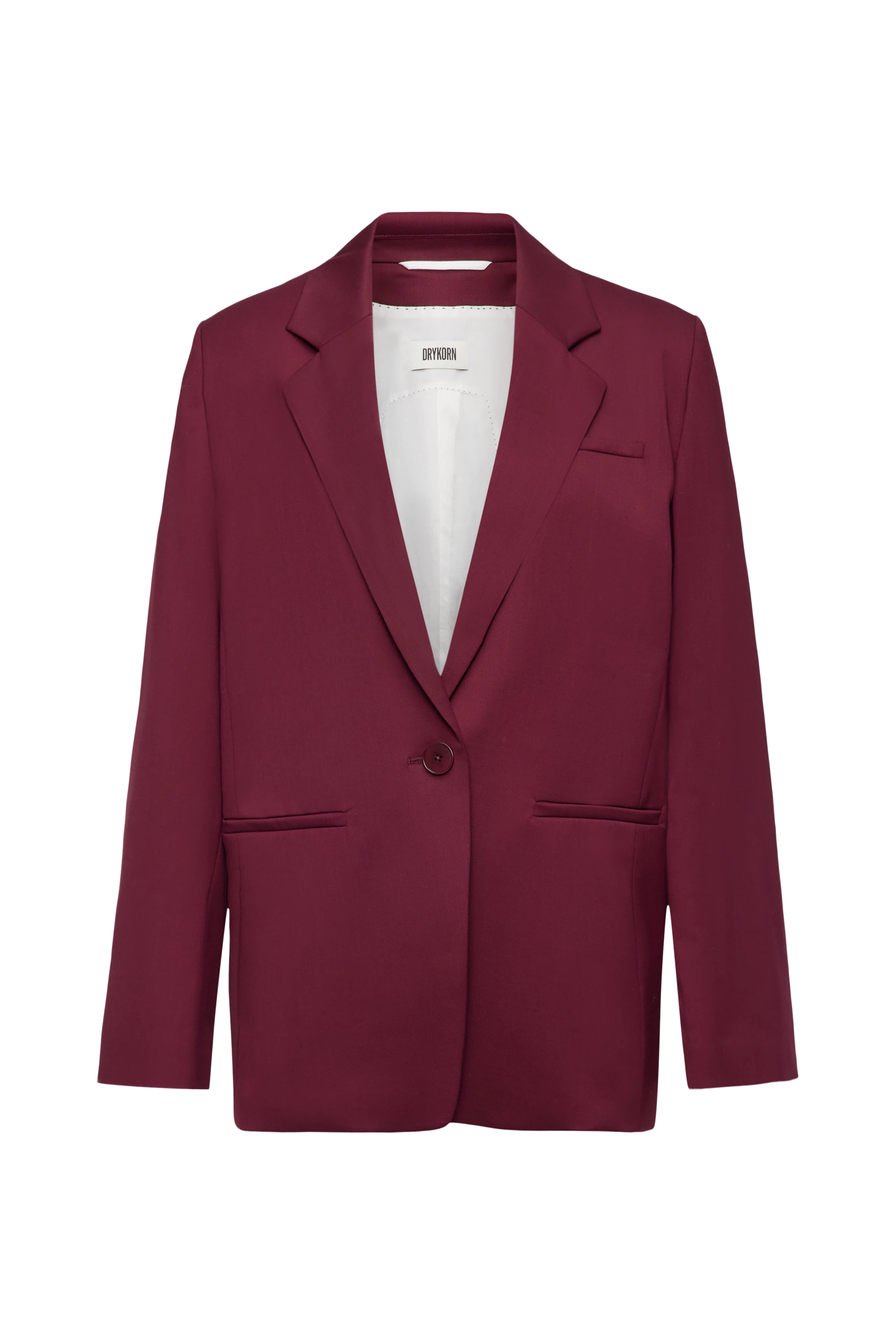 MOWTIE - Lässiger Einreiher-Blazer in Woll-Mix - Damen - rot - Freisteller Frontansicht