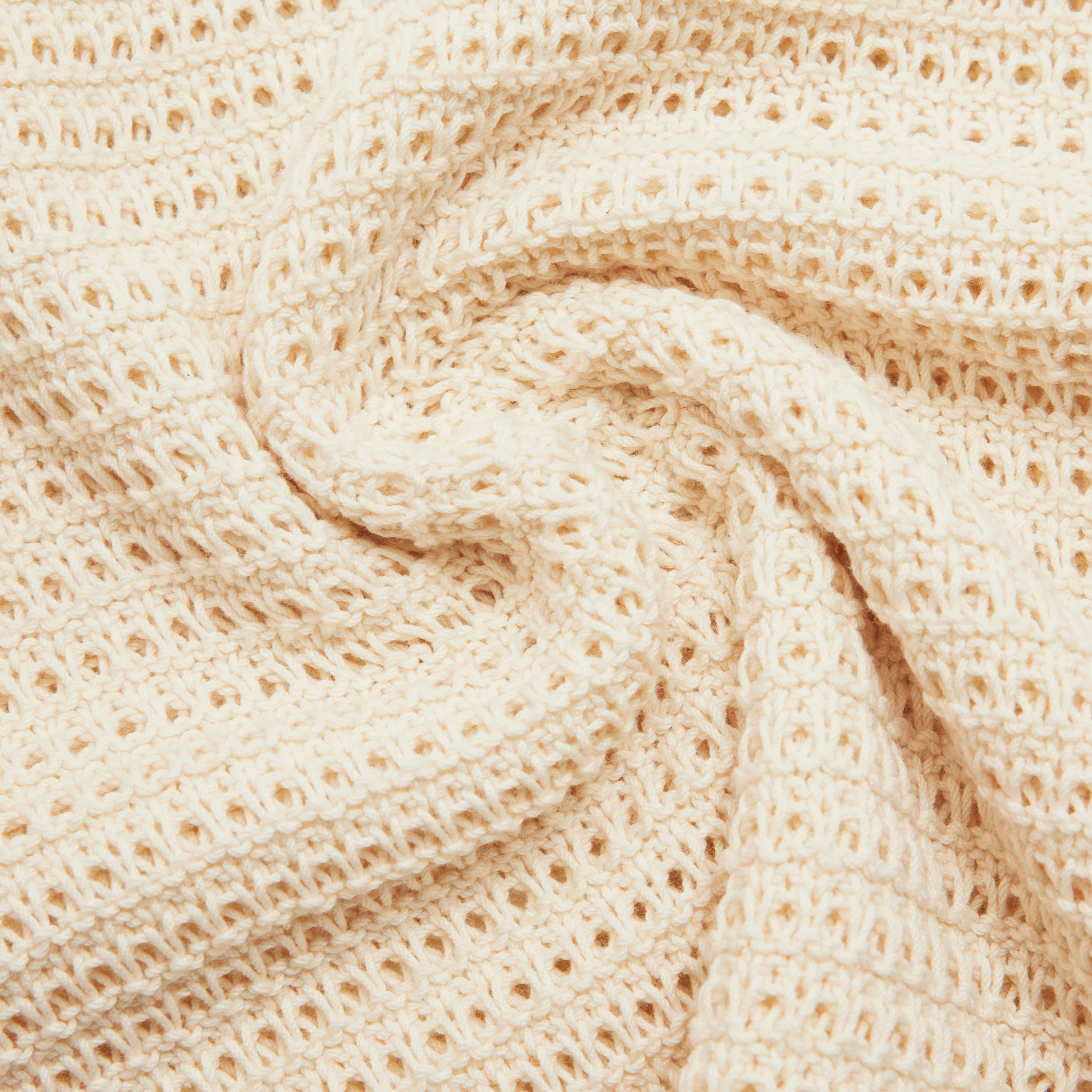 IMENIA_2 - Oversized Cropped Pullover in Grobstrick - Damen - off white - Materialbild (B2C)