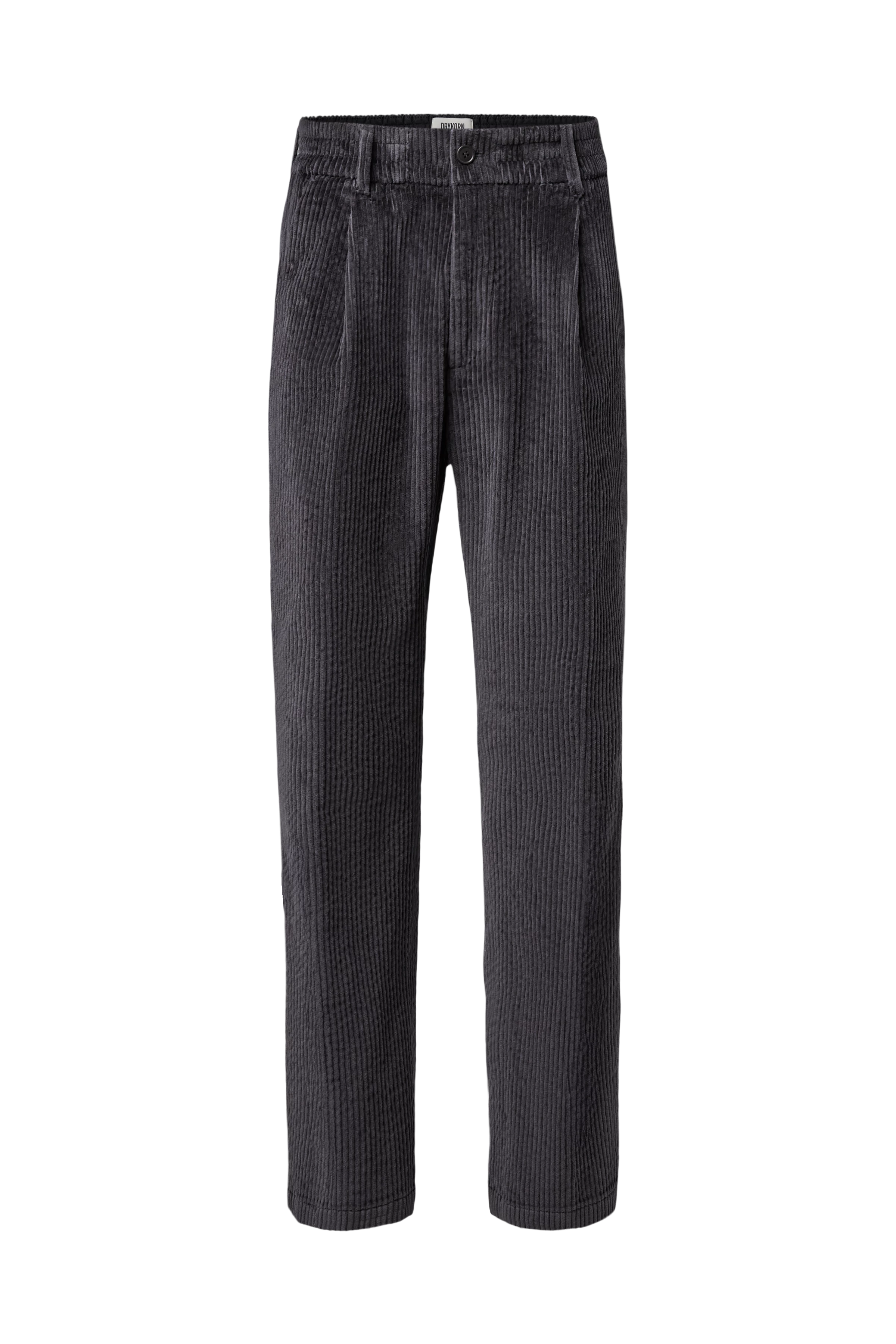 CHASY_RGLR - Casual Hose mit Bundfalte in Jumbo Cord - Herren - grau - Freisteller Frontansicht