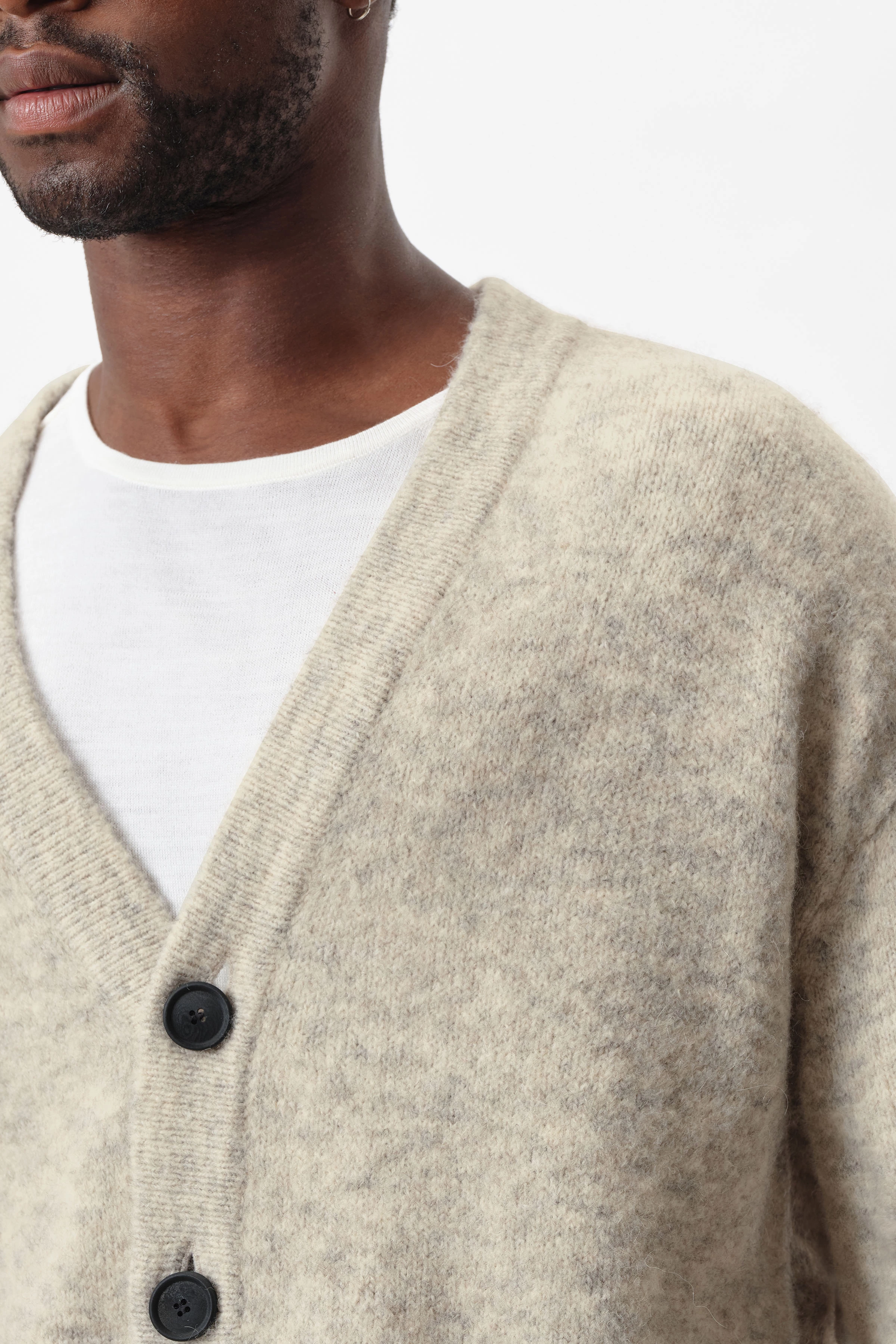 NADIR - Strickcardigan in Woll-Mix - Herren - braun - Seitenansicht