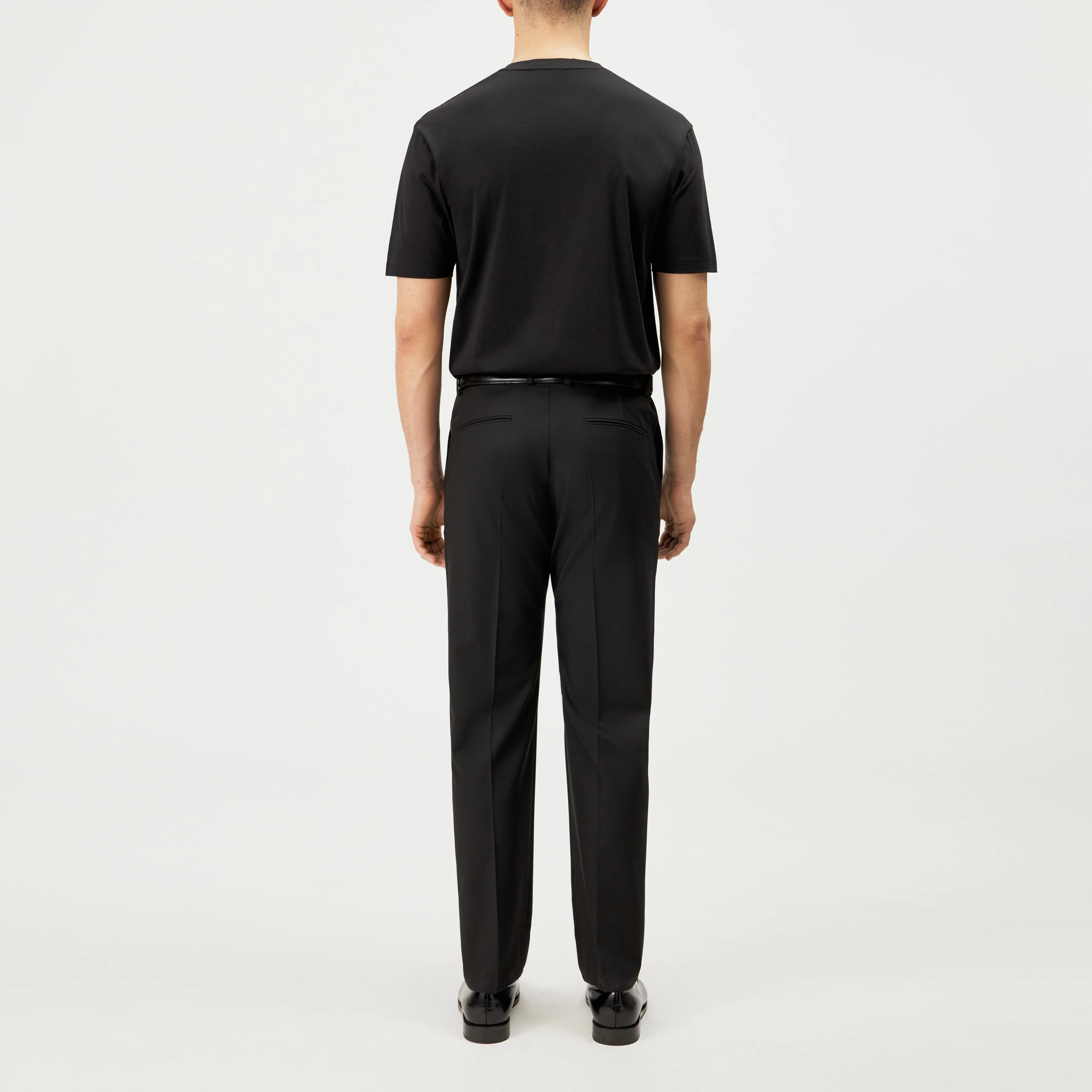 AJEND_RGLR_SK - Tailored trousers in wool blend - men - black - Rückansicht
